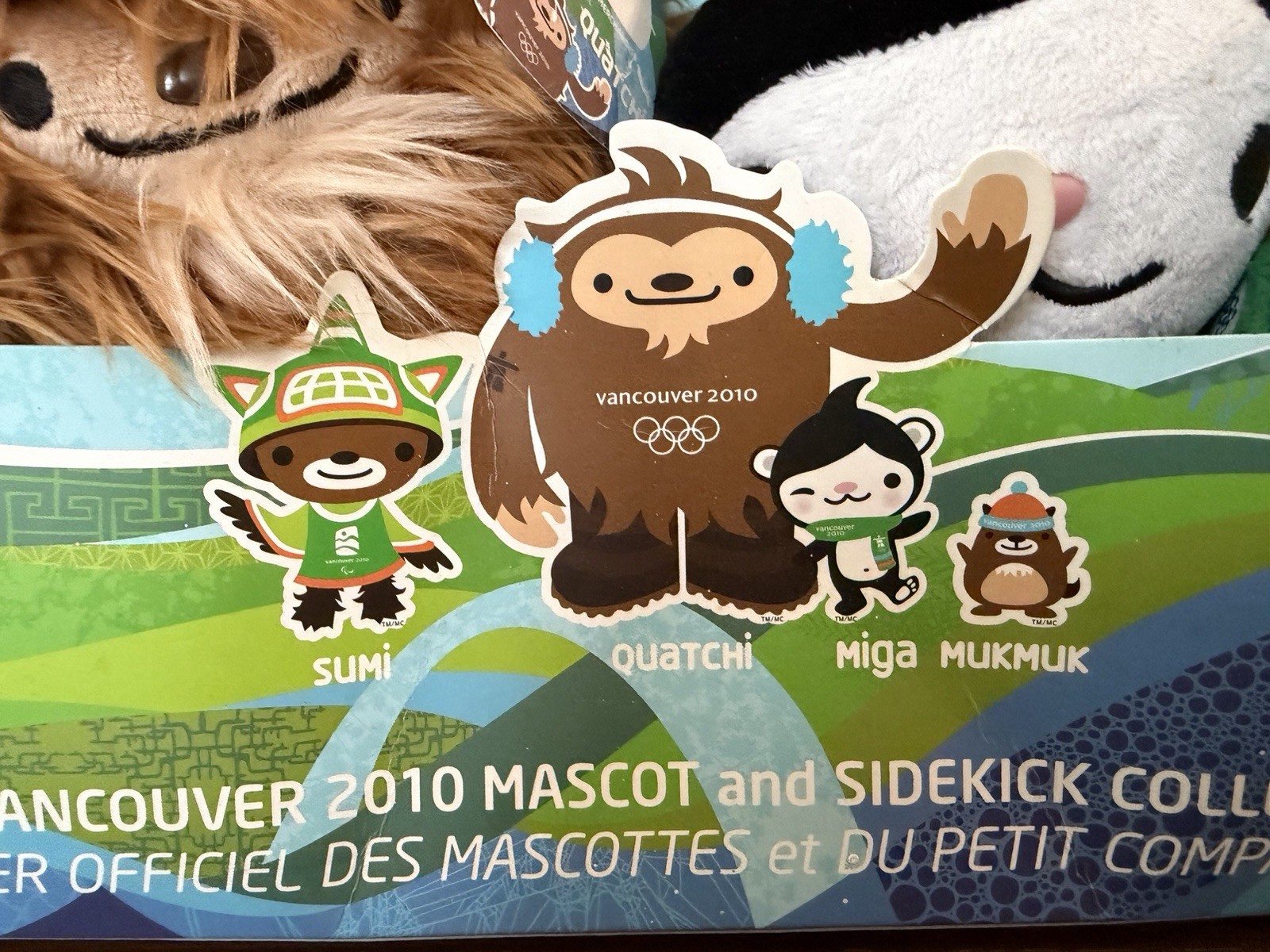Vancouver 2010 Winter Olympics Mascot Plush Set Sumi Quatchi Miga Mukmuk
