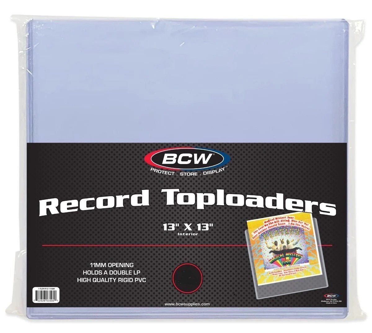 NEW (1 PC) BCW 33 RPM Record Album Toploaders 11mm- Protective Holder
