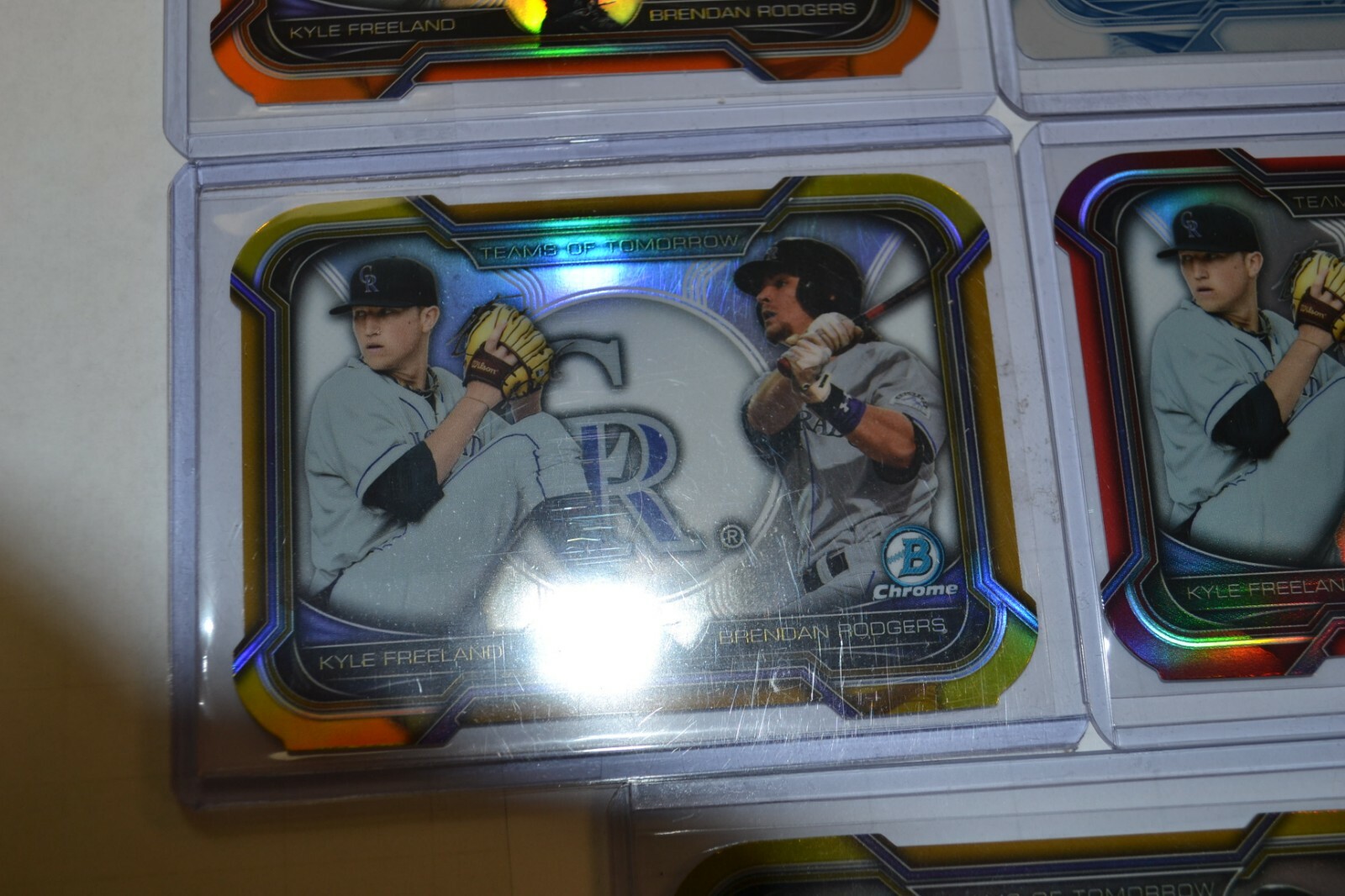lot x5 2015 Bowman Draft #TDC-3 Brendan Rodgers Kyle Freeland 1/1 /5 /25 /50