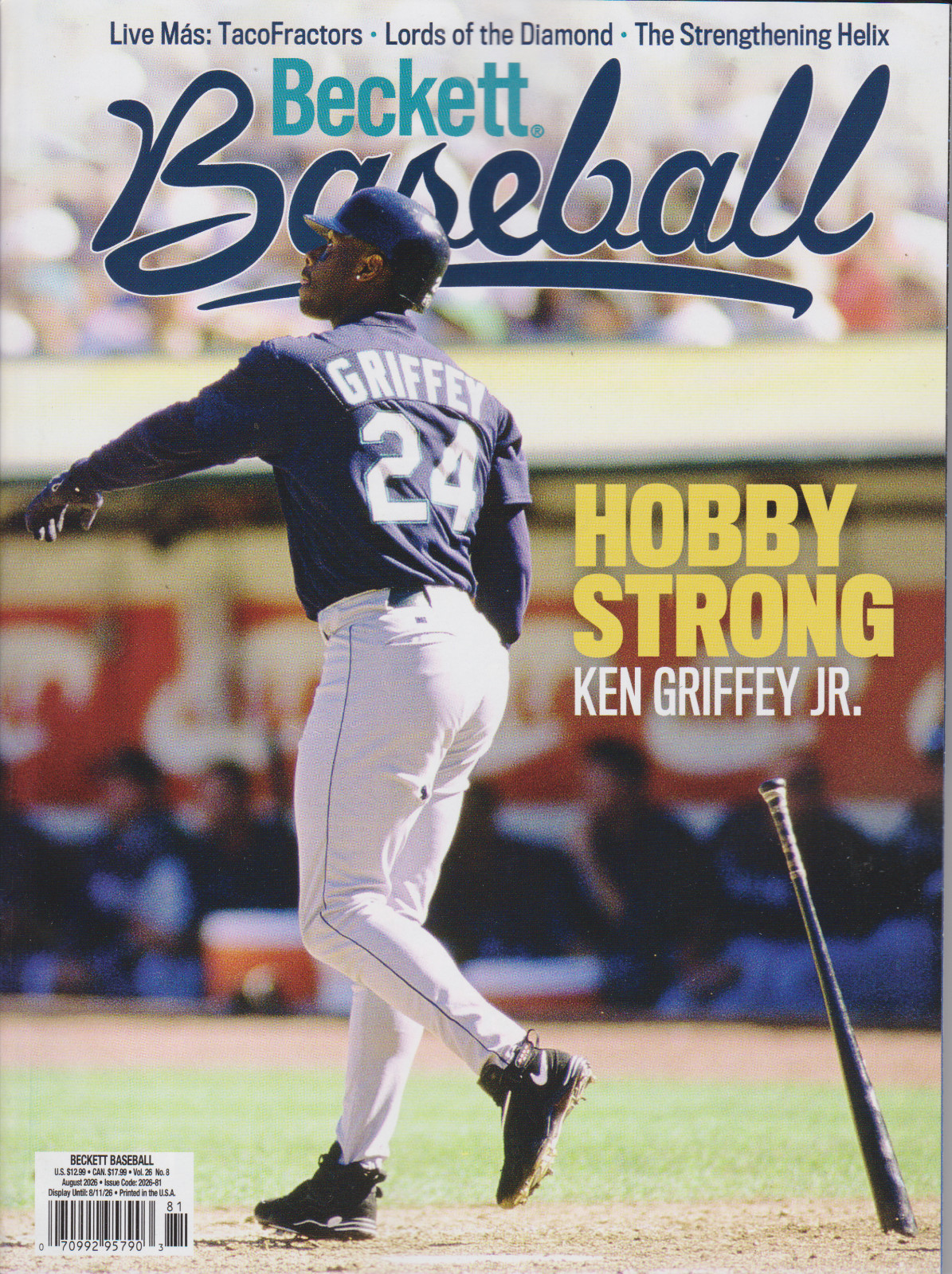 Beckett Baseball Price Guide Magazine August 2026 Ken Griffey Jr Cover