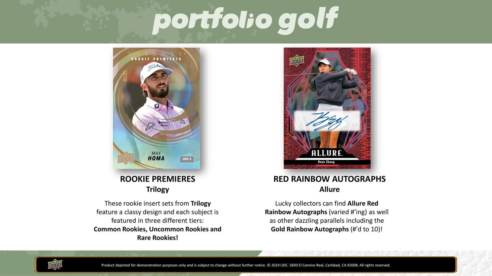 2024 UPPER DECK PORTFOLIO GOLF HOBBY BOX