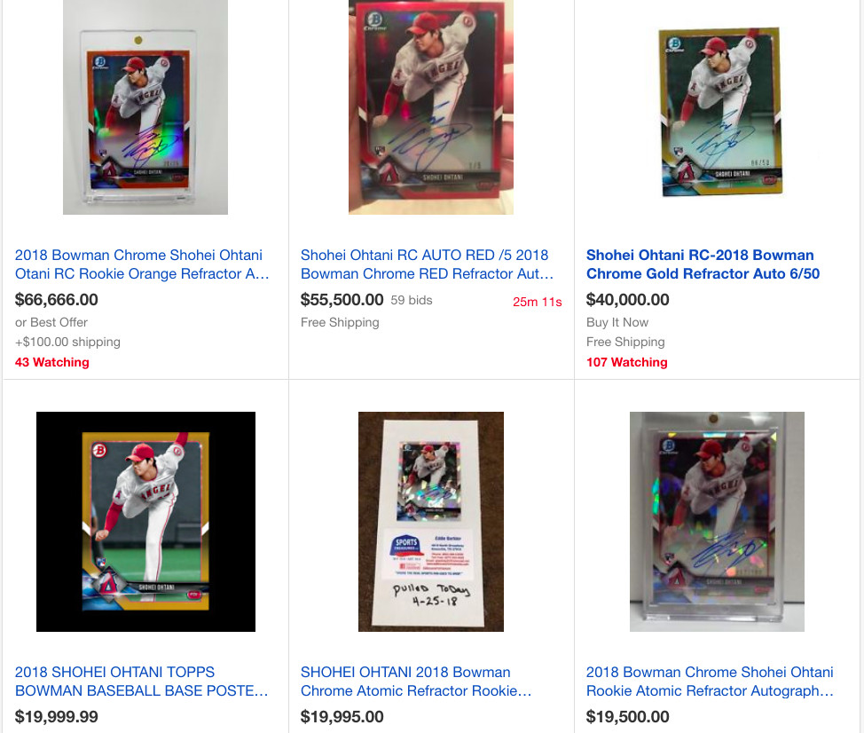 2x 2018 Bowman Baseball HOBBY Pack Look4 Shohei Ohtani Acuna Gold Juan Soto AUTO