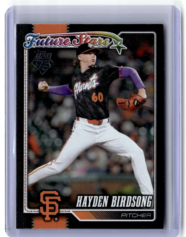 Hayden Birdsong 2026 Topps Series One Future Stars Black /75 #296