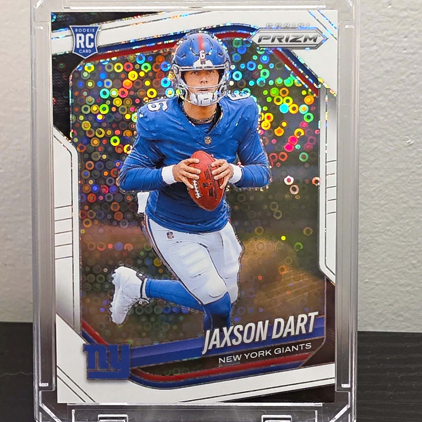 Jaxson Dart Prizm White Disco 2025 #332 New York Giants