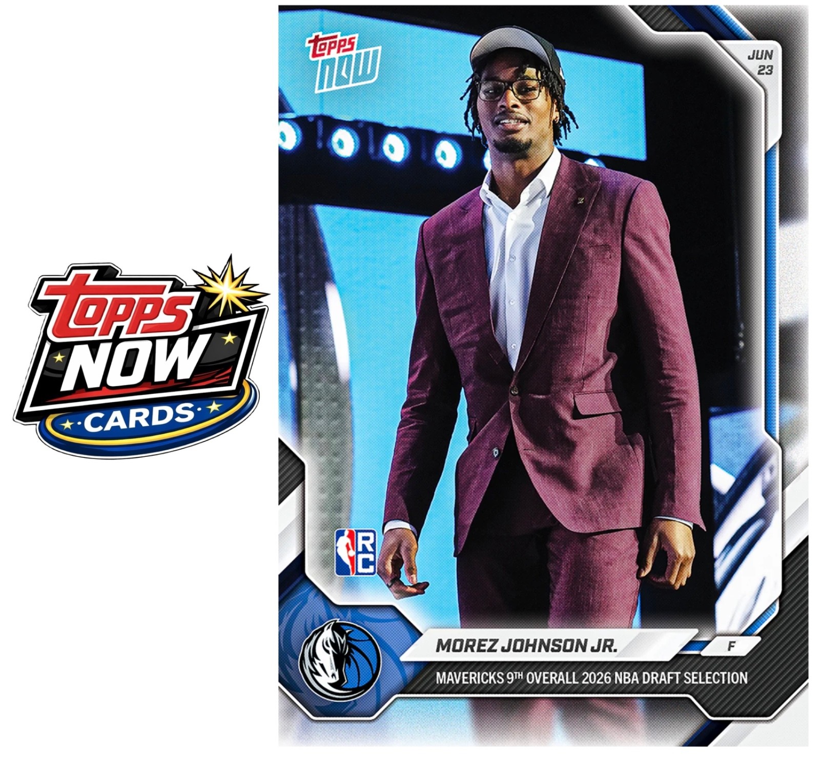 2025-26 NBA Topps Now #MJOH Morez Johnson Jr. RC DRAFT Dallas Mavericks PRESALE