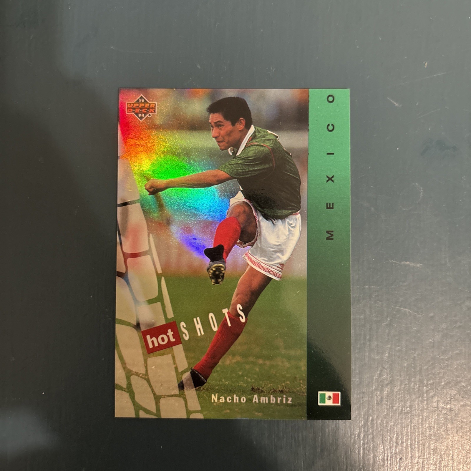 1994 Upper Deck World Cup Contenders English/Spanish #HS2 Nacho Ambriz Hot Shots