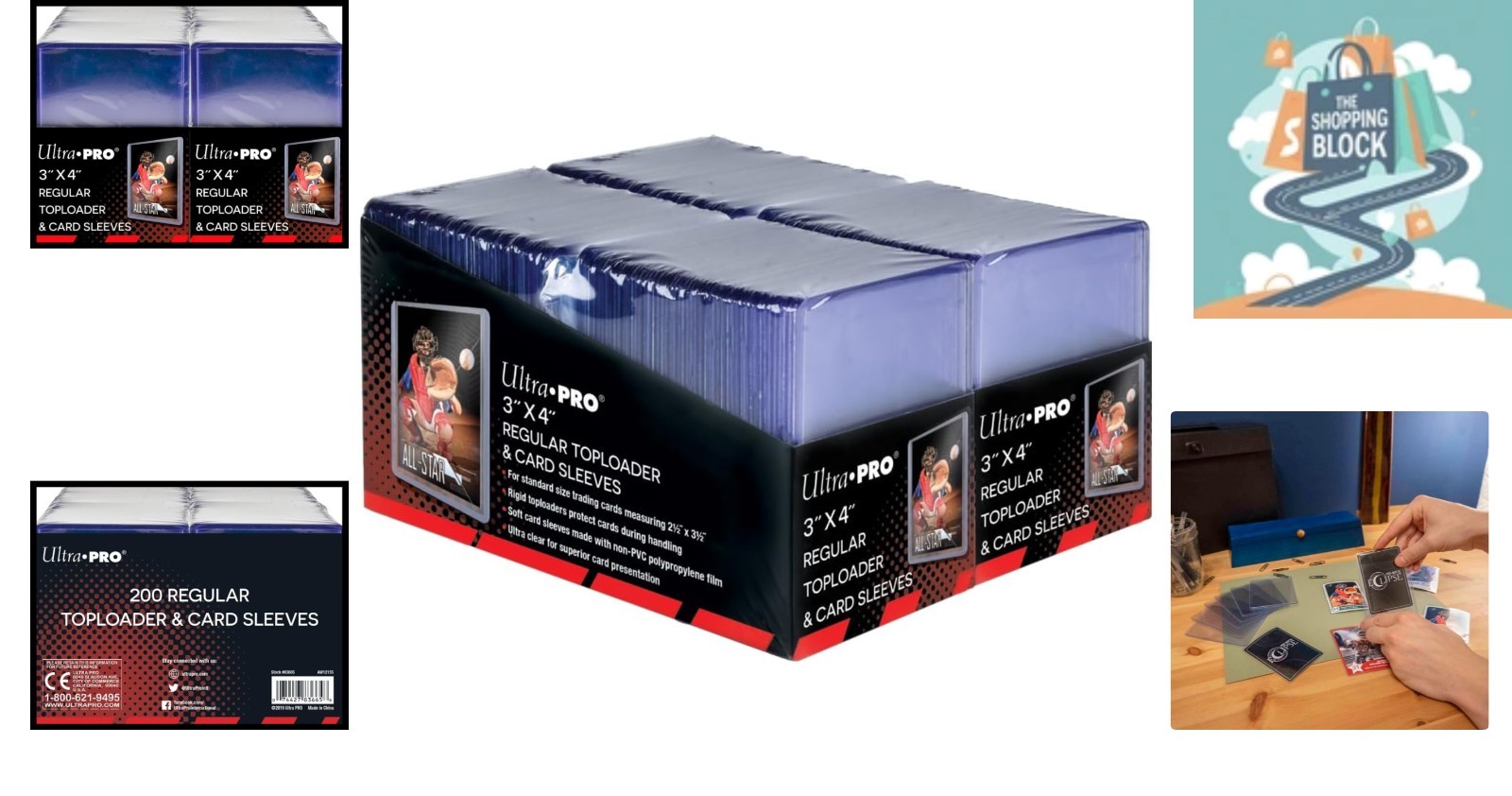 200ct Clear 3×4 Card Toploaders with Sleeves, Polypropylene