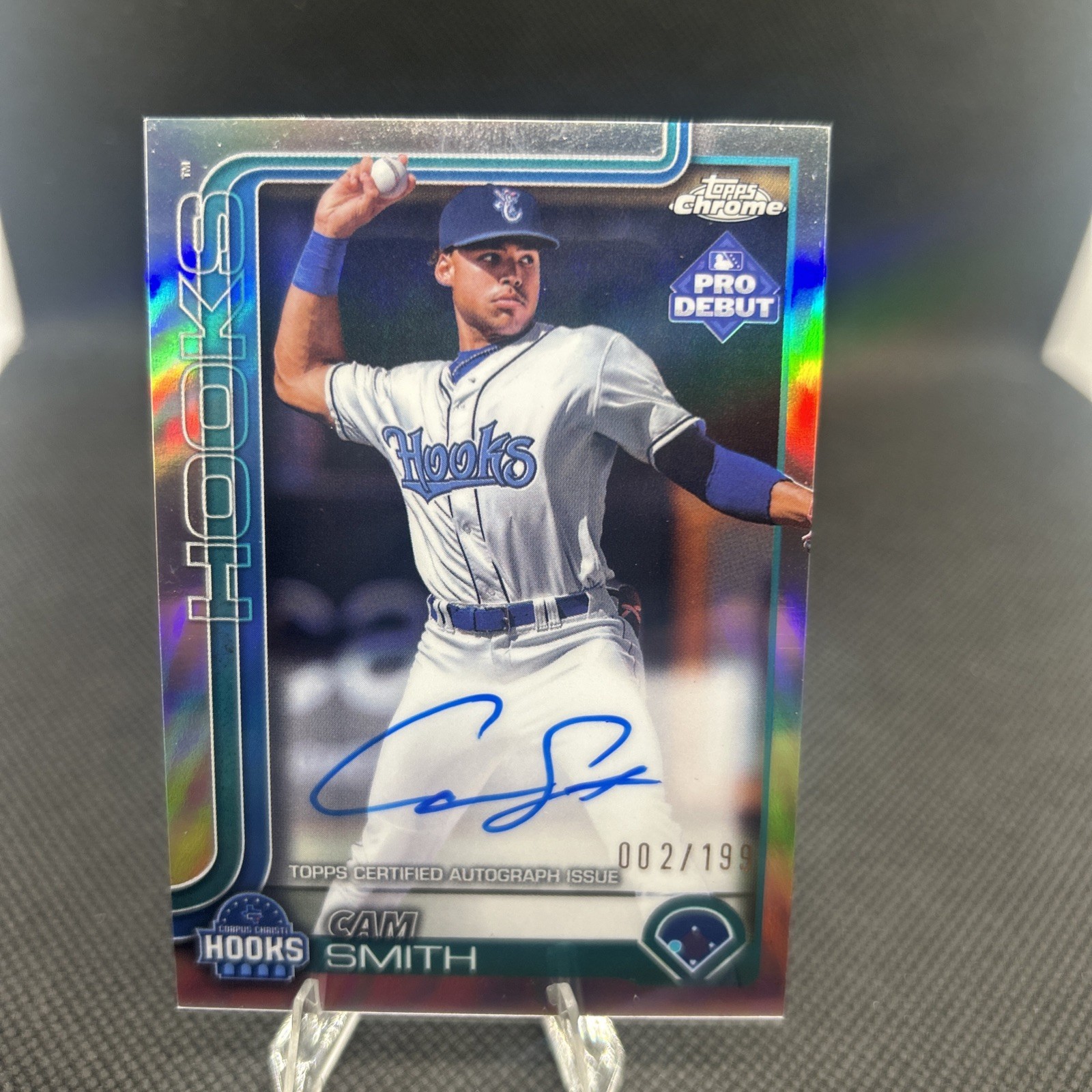 2025 Topps Pro Debut Chrome Refractor /199 Cam Smith Auto On-Card Autograph