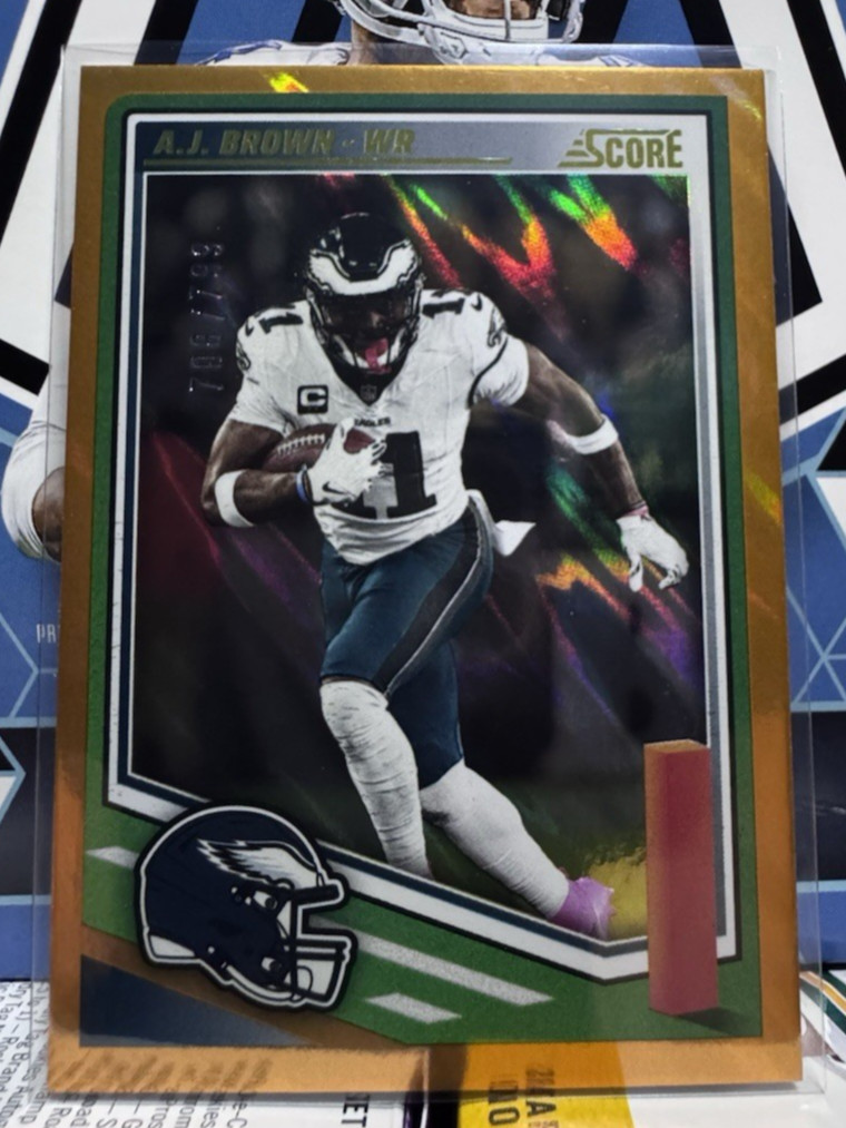 Panini 2025 Score A.J. Brown Philadelphia Eagles Football Card #1. /799