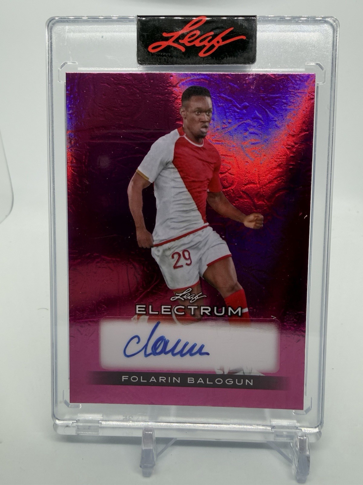 2024 LEAF ELECTRUM FOLARIN BALOGUN #4/4 AUTO PINK USMNT AUTOGRAPH BA-FB2