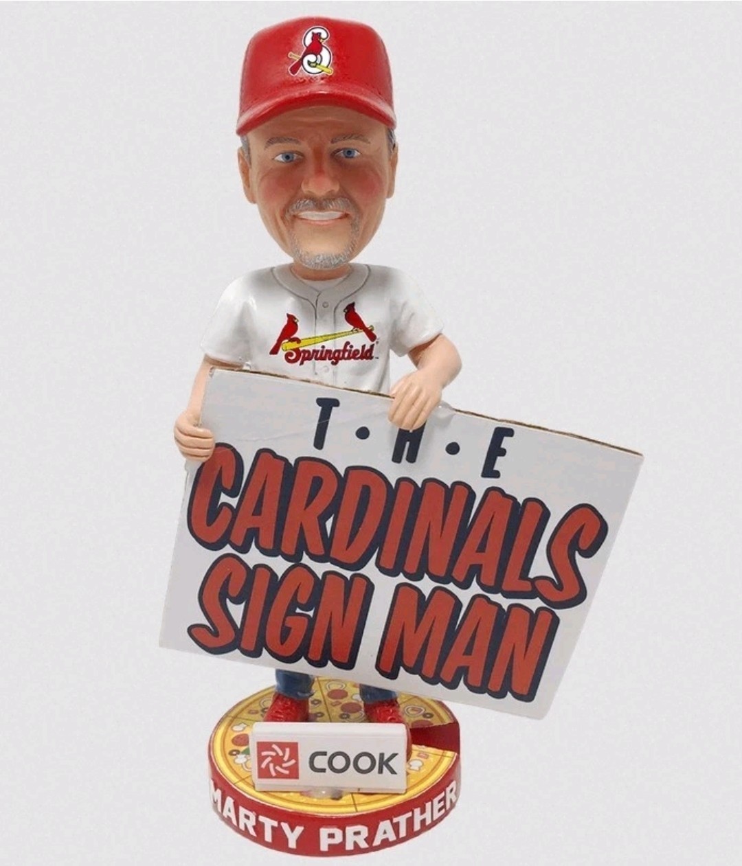 Marty Prather THE SIGN MAN Springfield Cardinals Bobblehead SGA 6-12-26 Route 66