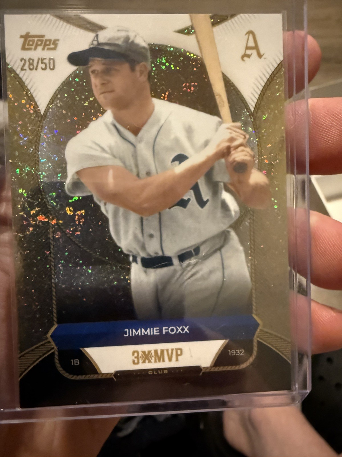 2025 Topps Welcome To The Club Jimmie Foxx Gold Sparkle Foil 28/50