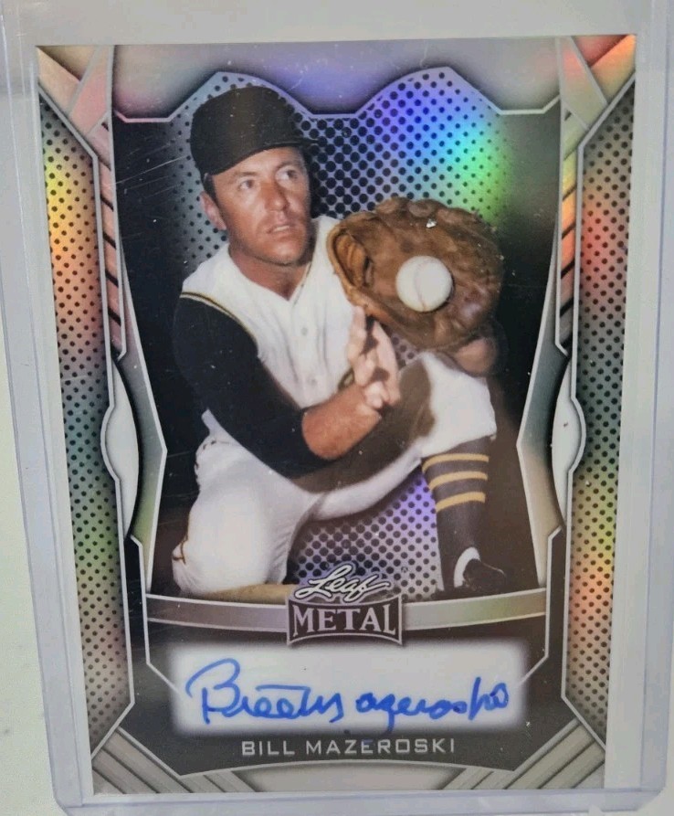 Bill Mazeroski Auto 2026 Leaf Metal Silver #/45 Pirates HOF