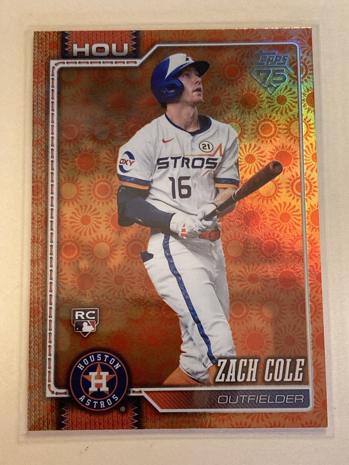 2026 Topps Series 2 – Orange Sun Holo Foil Parallel #601 Zach Cole (RC)