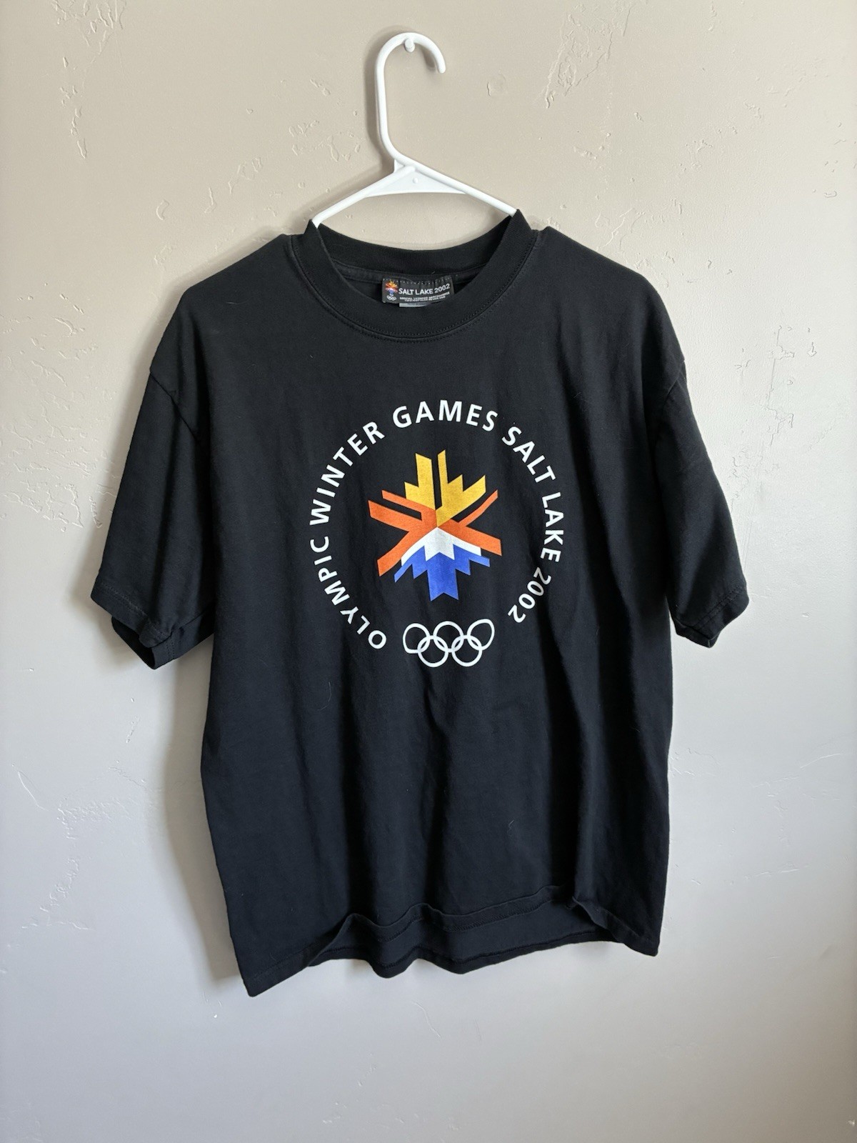 Salt Lake 2002 Olympic Winter Games Officially Licensed Black T-Shirt Size L