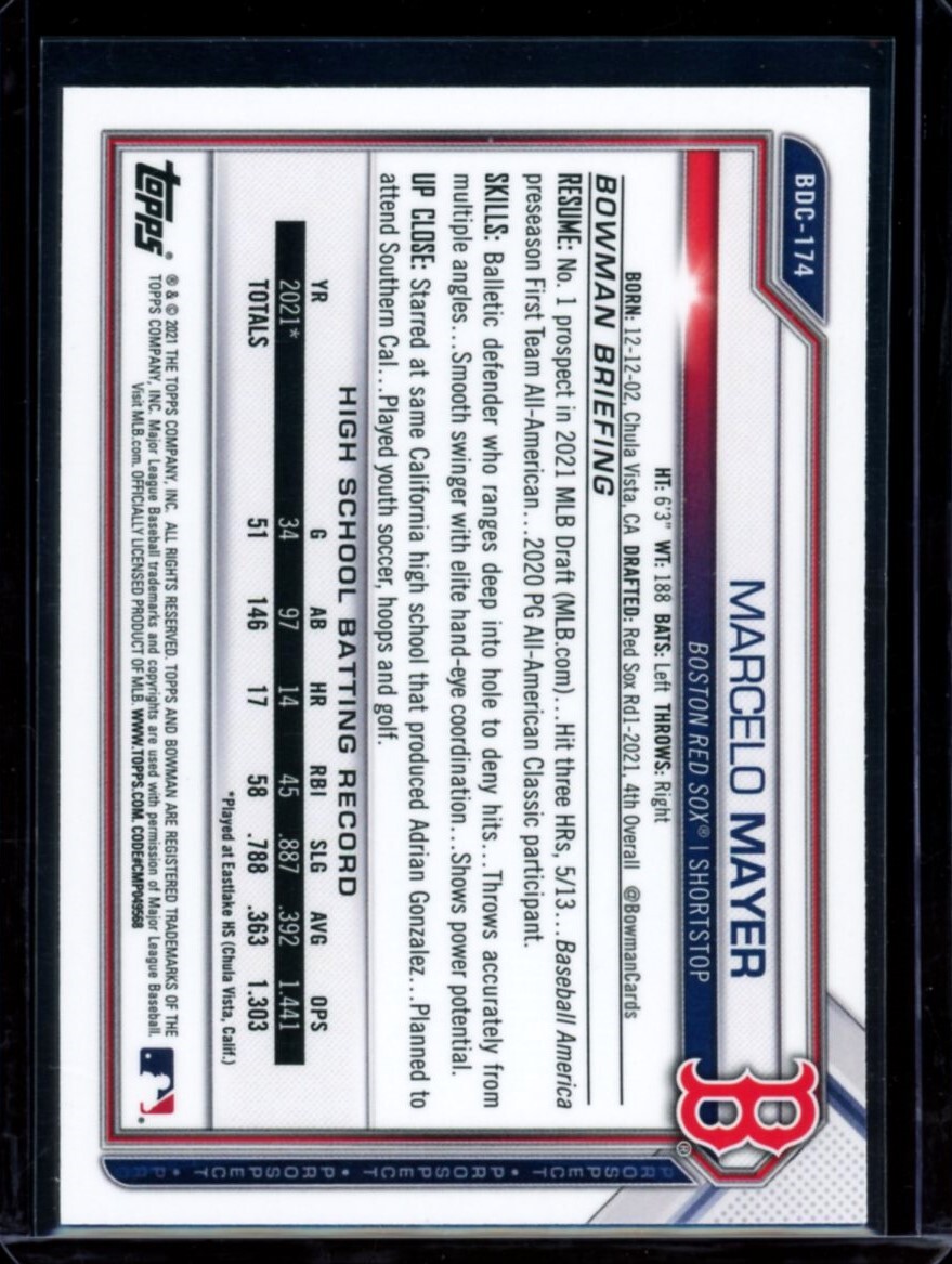2021 Bowman Draft Chrome ~ #BDC-1 – BDC-200 ~ You Pick ~ No Stock Images!!