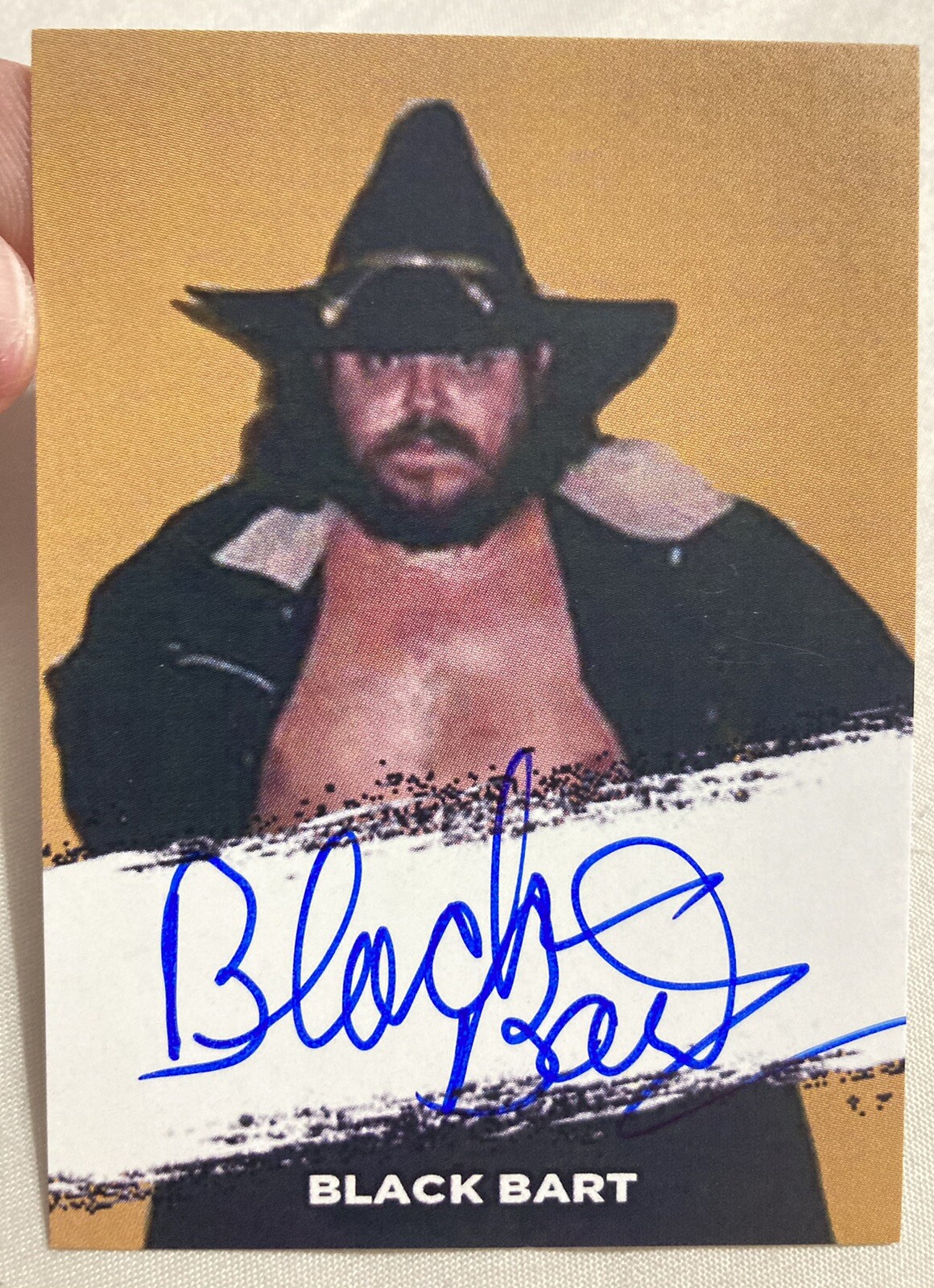 WWE Black Bart Auto Card wwf Signed wrestling wcw
