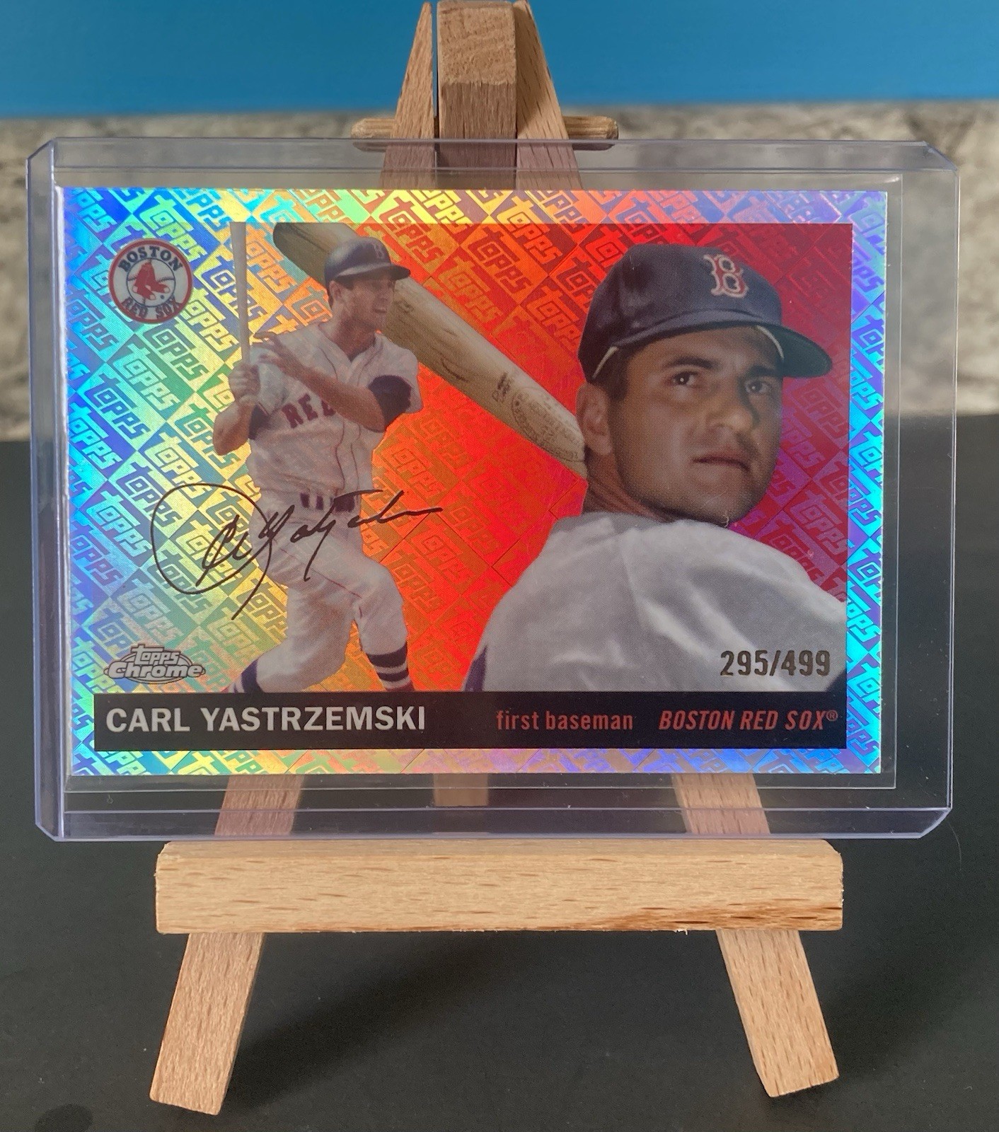 2025 Topps Chrome Platinum #368 Carl Yastrzemski HOF (295/499) Topps Logofractor