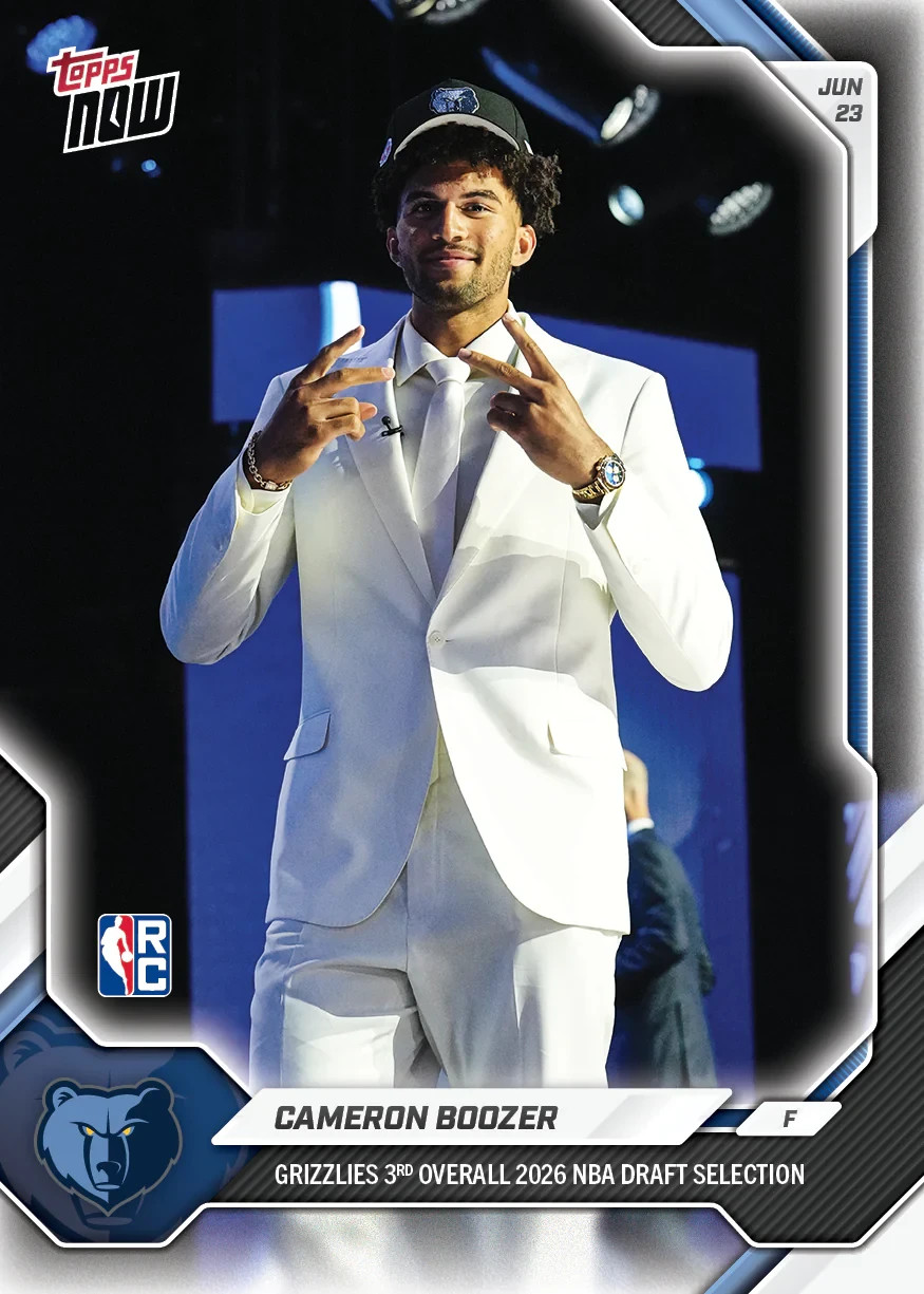 2025-26 Topps Now NBA Draft 3rd Overall #CBOO Cameron Boozer RC Rookie PRESALE