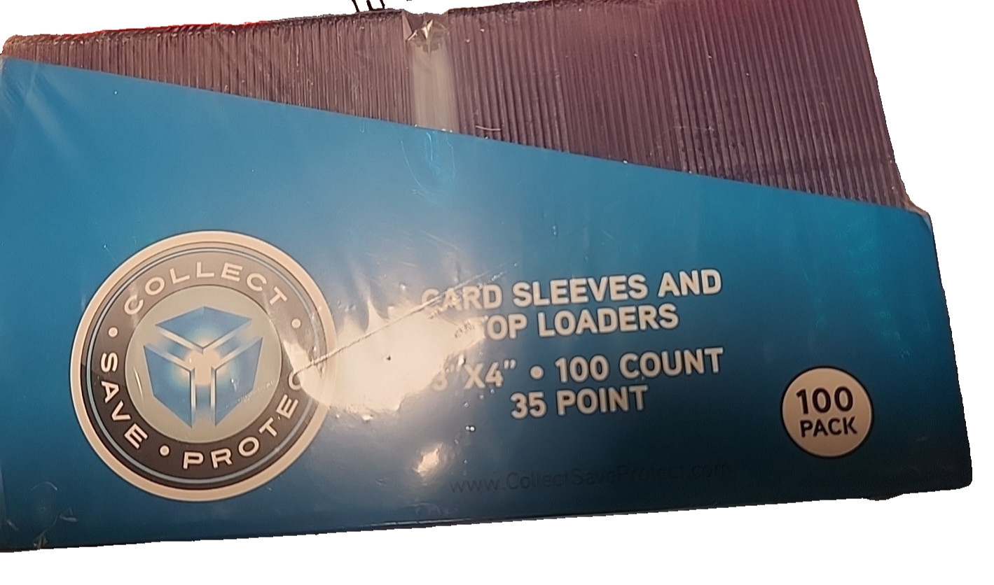 100 CSP COLLECT*SAVE*PROTECT 3×4 Toploader Holders & 100 Card Sleeves 1/100CT