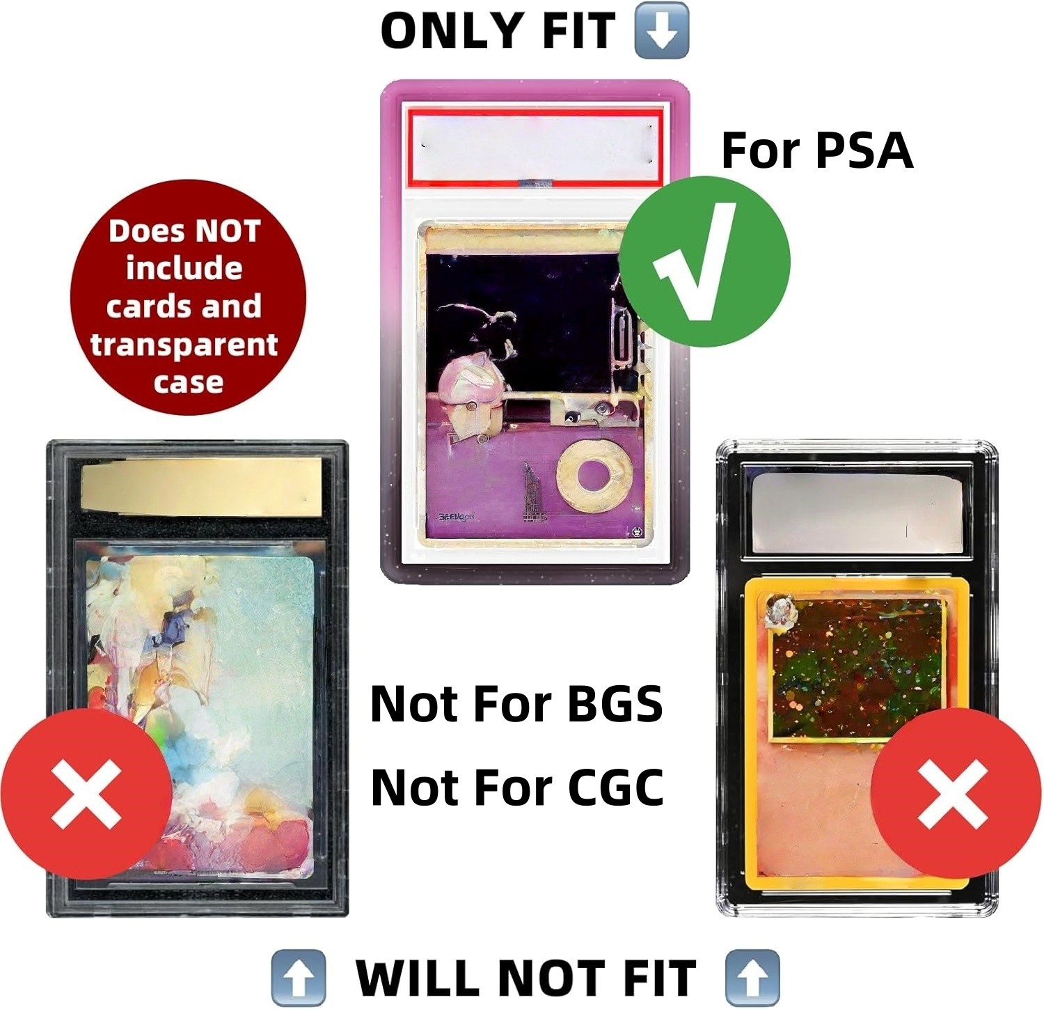 Gradient For PSA Graded Card Slab Bumper Guard Protector Case Skin TPU-11 Colors