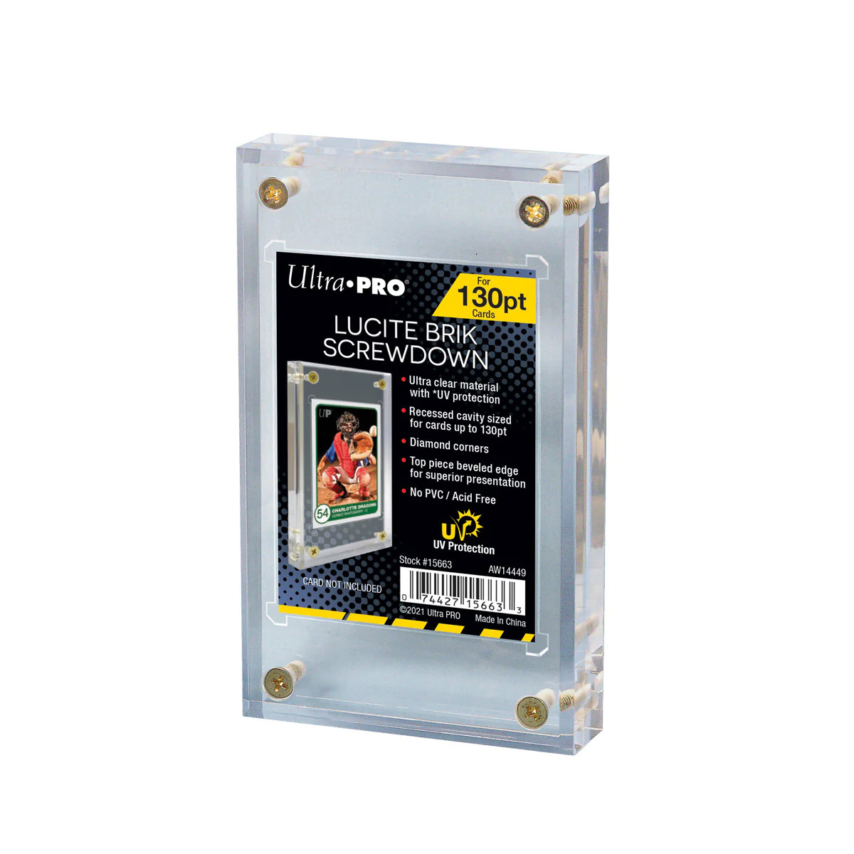 Ultra PRO Lucite Brik Screwdown Top Pc Diamond Corner 130PT Recessed Organizer