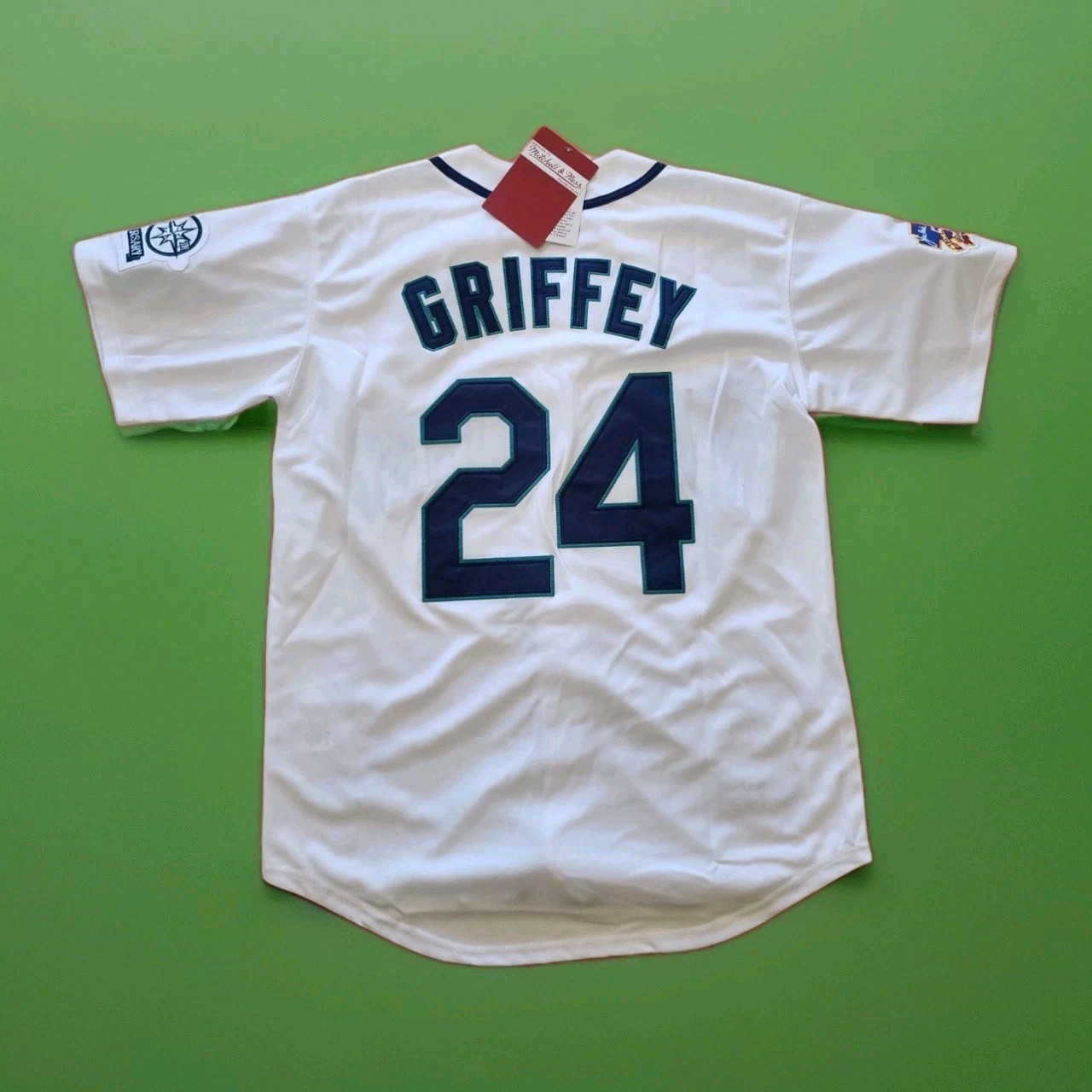 Ken Griffey Jr Seattle Mariners Jersey 1997 Retro White Throwback NEW Stitched
