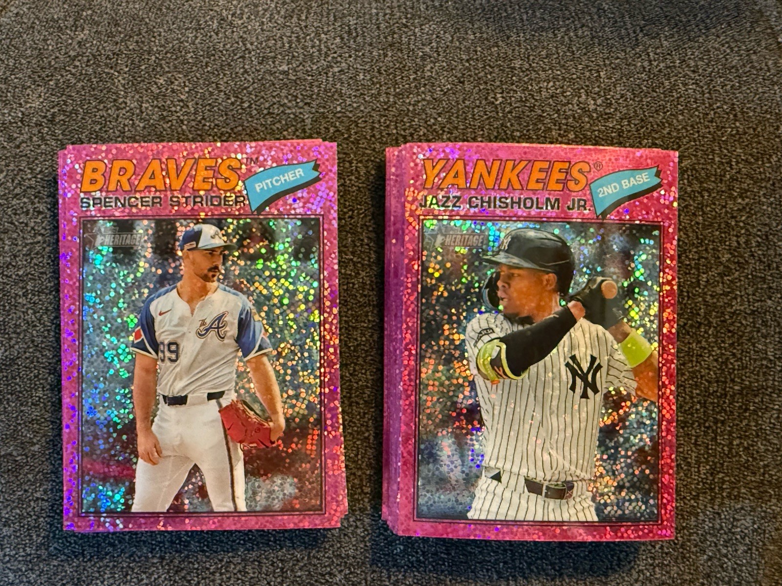 2026 Topps Heritage Baseball Pink Sparkle – Complete Your Set You Pick # 1-400