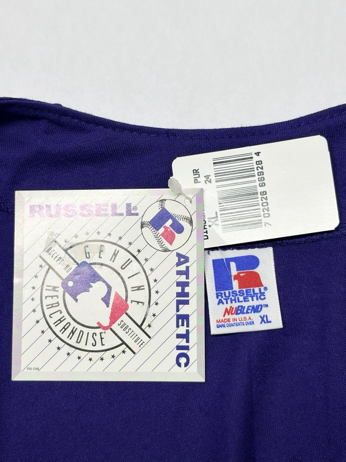VTG Arizona Diamondbacks Purple Button Baseball Jersey XL Throwback USA Read***