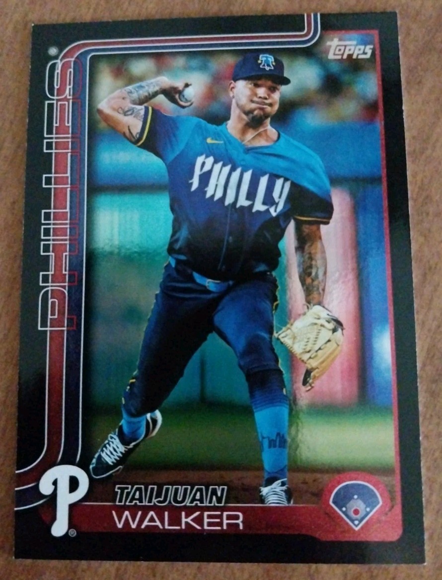 2025 Topps Series 2 Taijuan Walker #351 Black Foil 1/10 “First Print” Philles