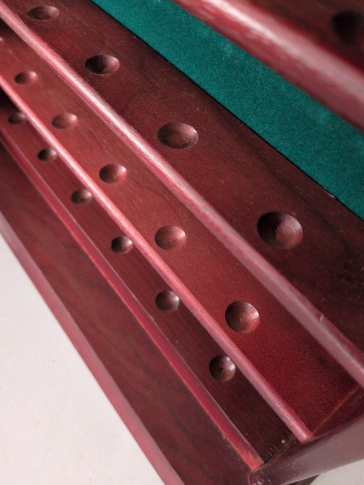Cherry Mahogany Golf Ball Display Case Wood Cabinet Wall Mount Holds 36 18x16x3″