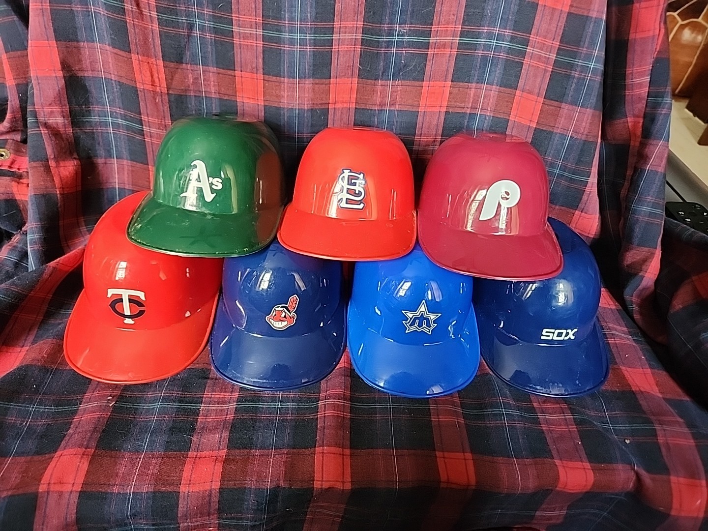 Lot Of 7 MLB Baseball Ice Cream SUNDAE HELMETS Snack Bowl Cup