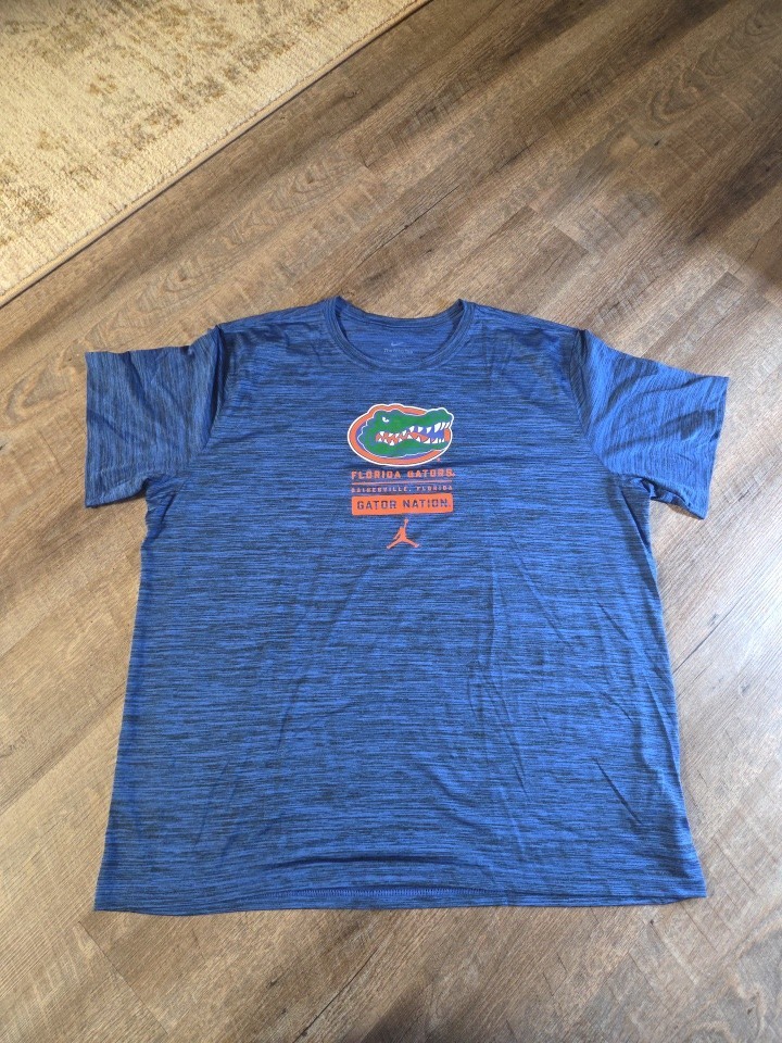 Florida Gators Men’s XXL Jordan Brand Nike Dri-Fit T-Shirt Heathered Velocity