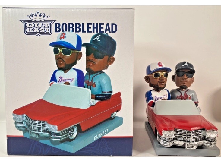 OutKast Bobblehead Atlanta Braves Big Boi Andre 3K ‘Kast 2023 2024 SGA Hip Hop
