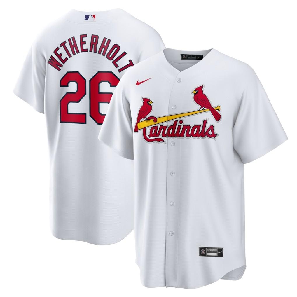 JJ Wetherholt Cardinals All Stitched Jersey