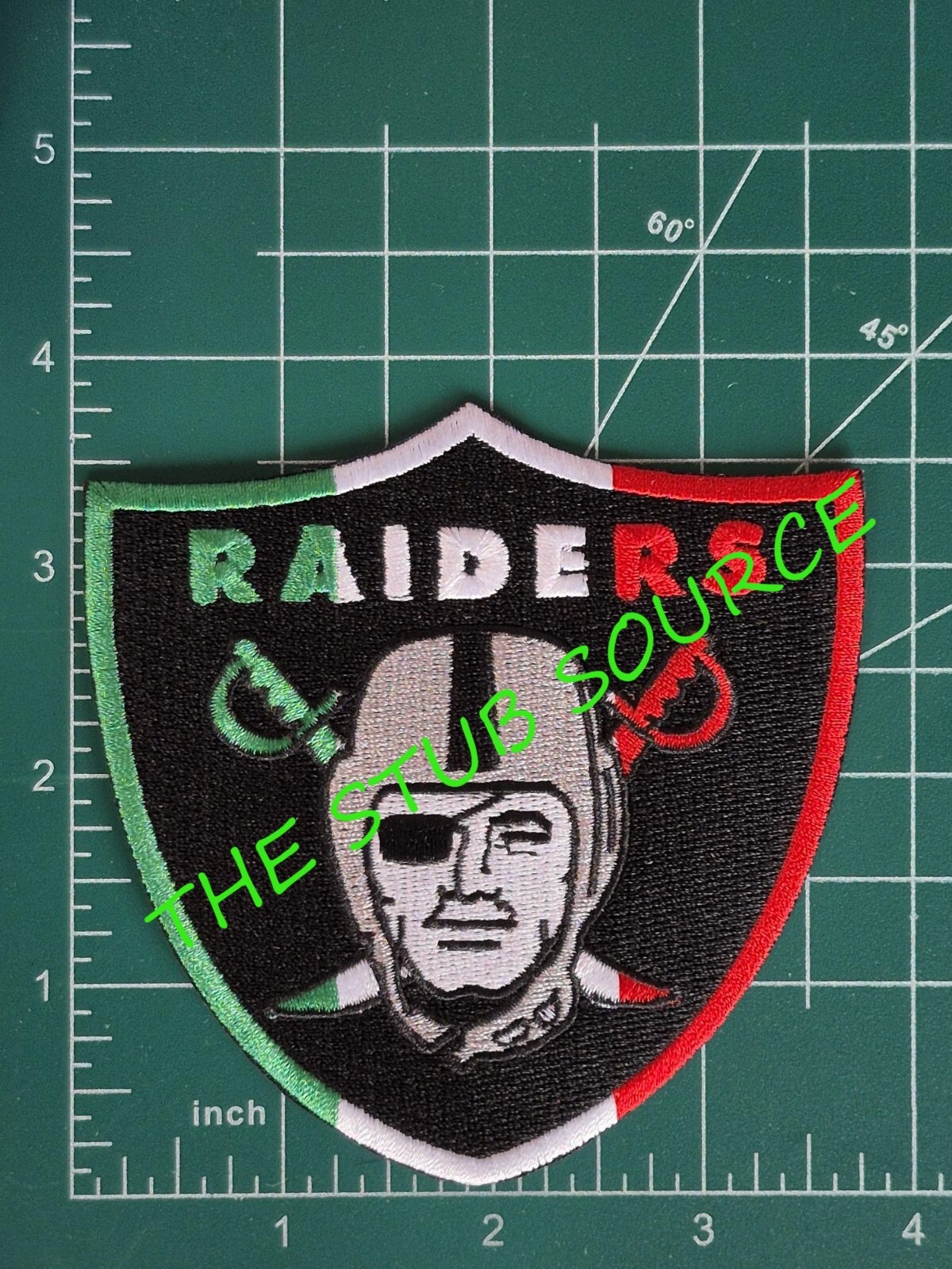 Las Vegas Raiders Mexico Colors Shield Embroidered Iron / Sew On Patch