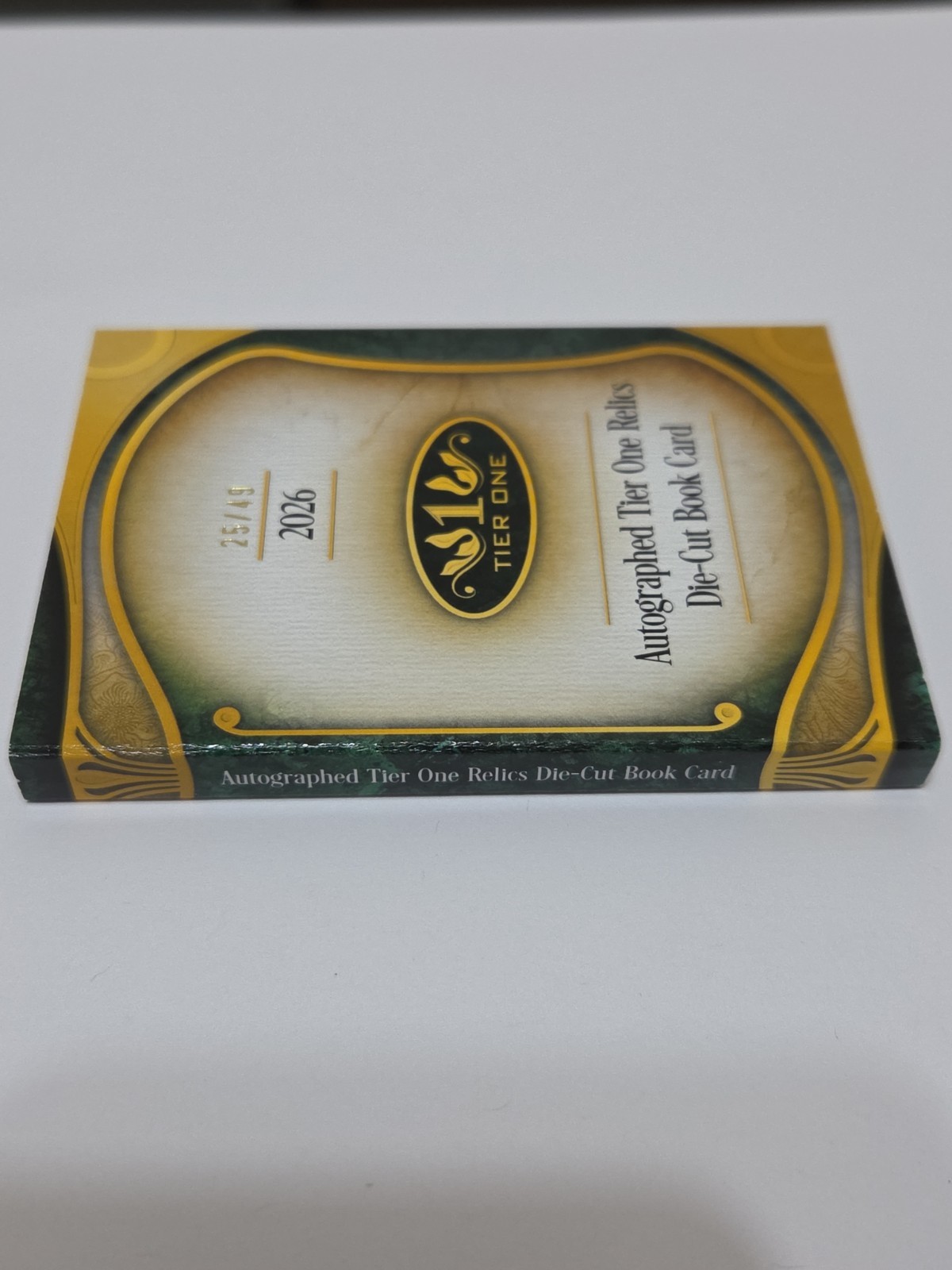 2026 Topps Tier One Baseball – Junior Caminero /49 – Auto Patch Die-Cut Booklet
