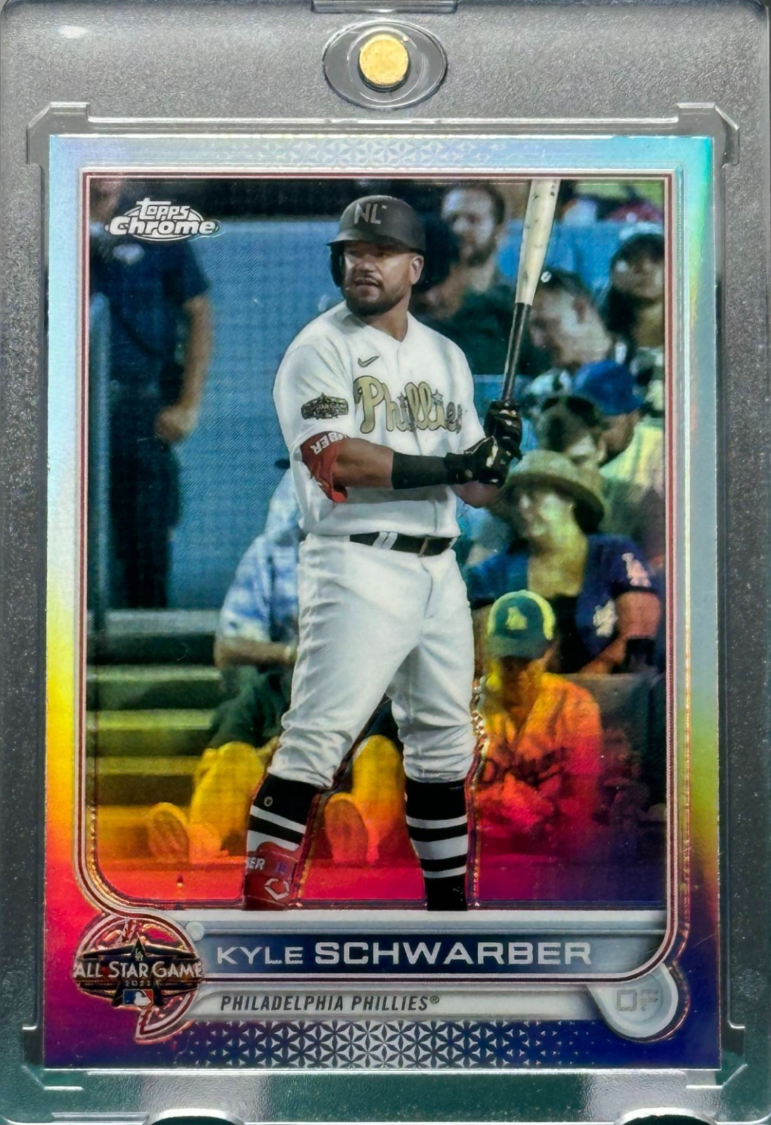 KYLE SCHWARBER RARE HOLO ALL STAR REFRACTOR CHROME SPORTS CARD PHILLIES PHILS