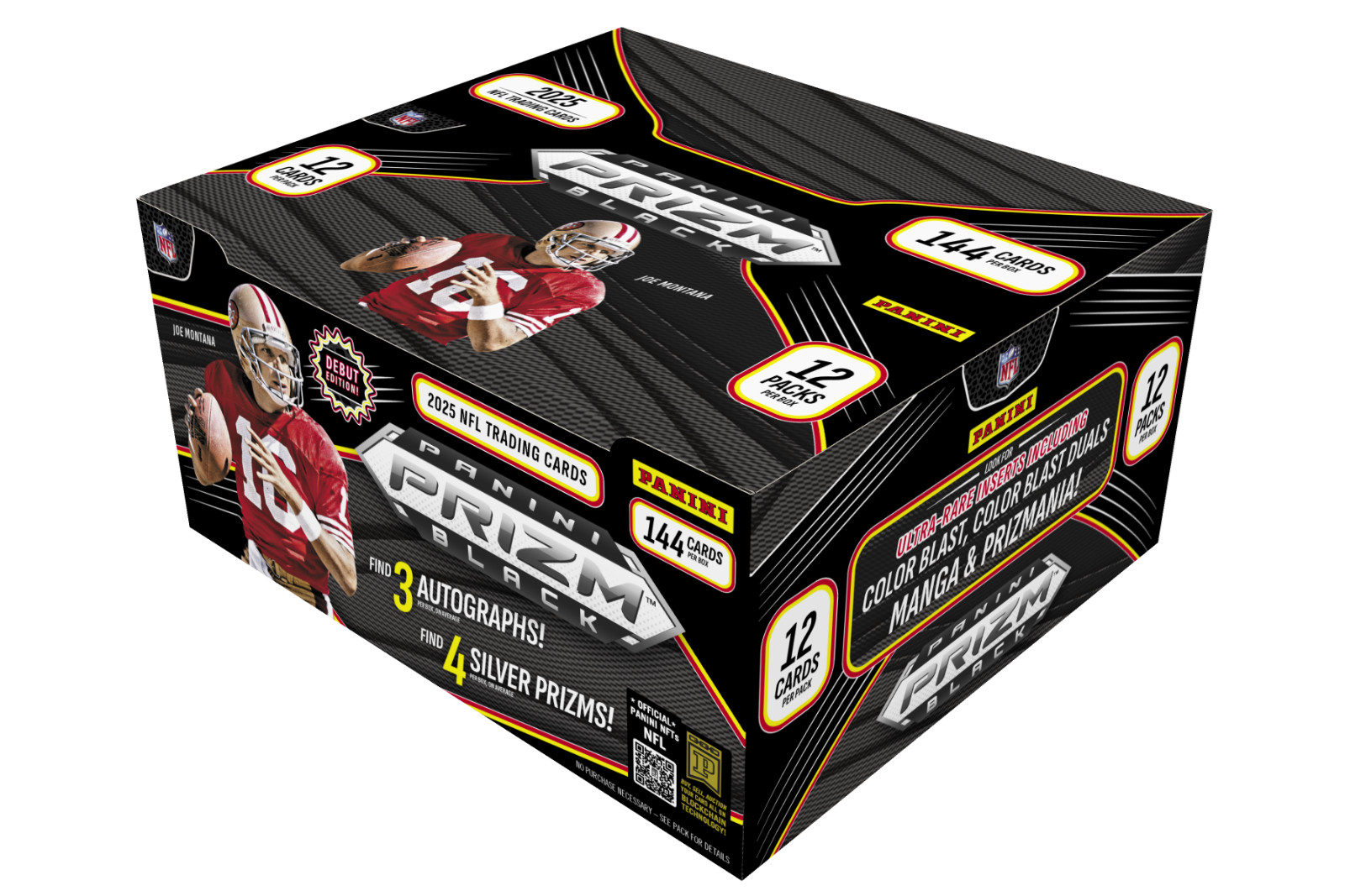 2025 Panini Prizm Black Football NFL Factory Sealed Hobby Box