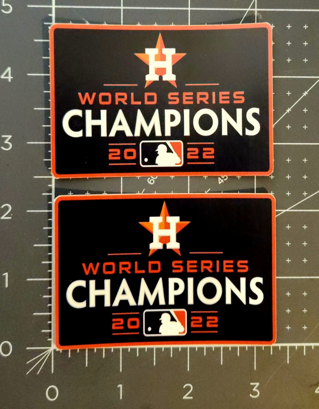 ** 2 – PACK ** Houston Astros World Series Champions 2022 Vinyl Sticker Square