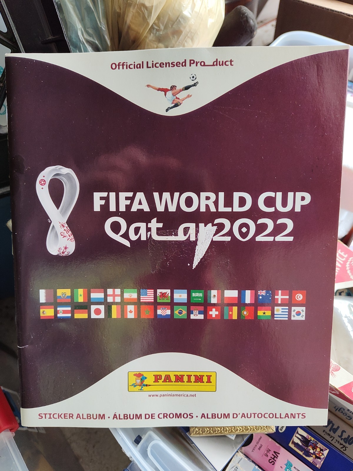 2022 PANINI FIFA World Cup Qatar SOCCER SOFTCOVER Album EMPTY + 10 STICKERS L@@K