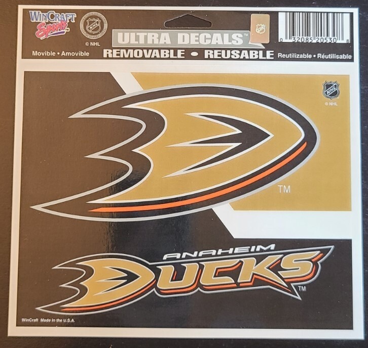 Anaheim Ducks Hockey Ultra Decal – Removable & Reusable – 6 in x 4.5 in