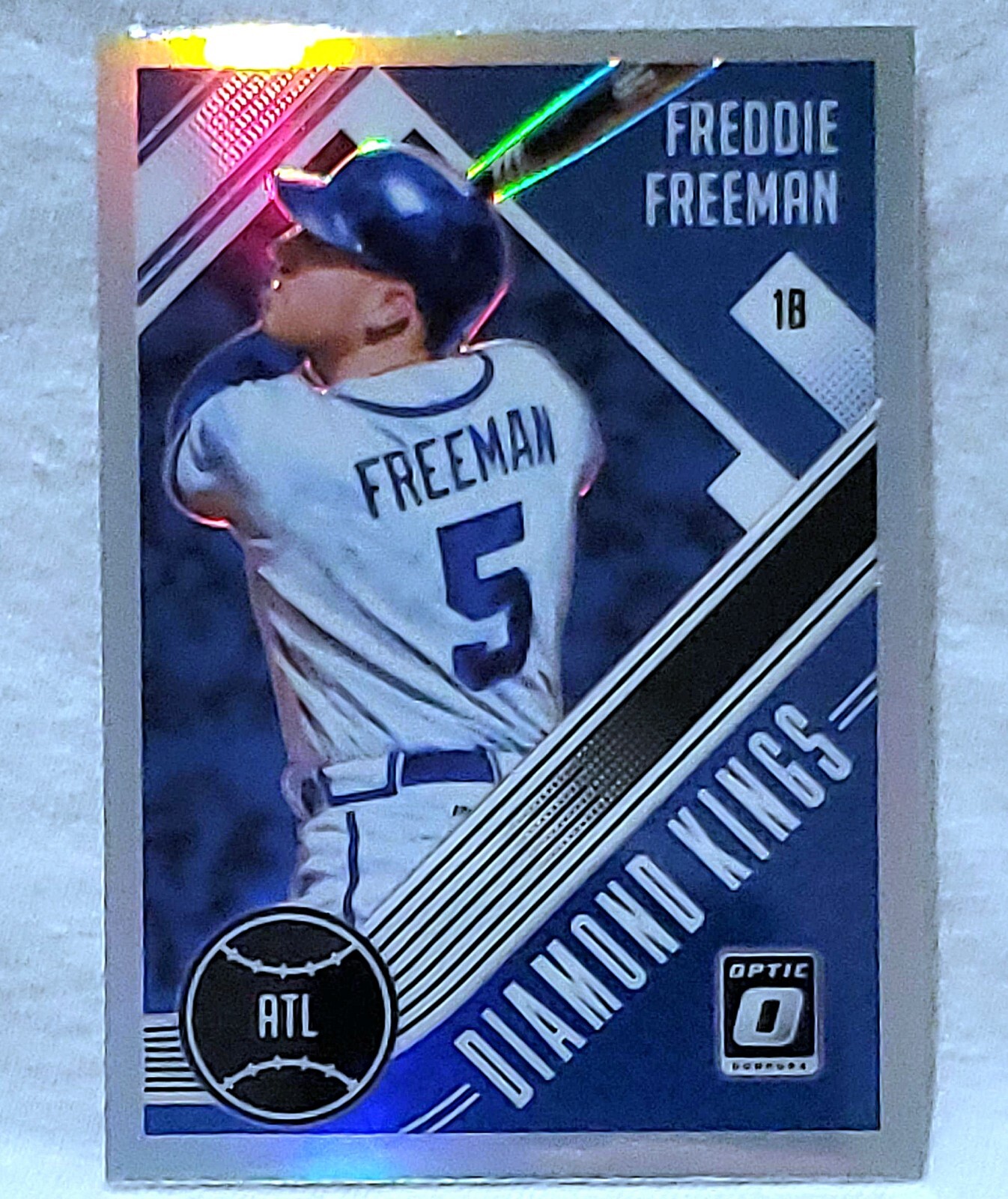 2018 Donruss Optic Diamond Kings Holo Prizm #23 Freddie Freeman Atlanta Braves