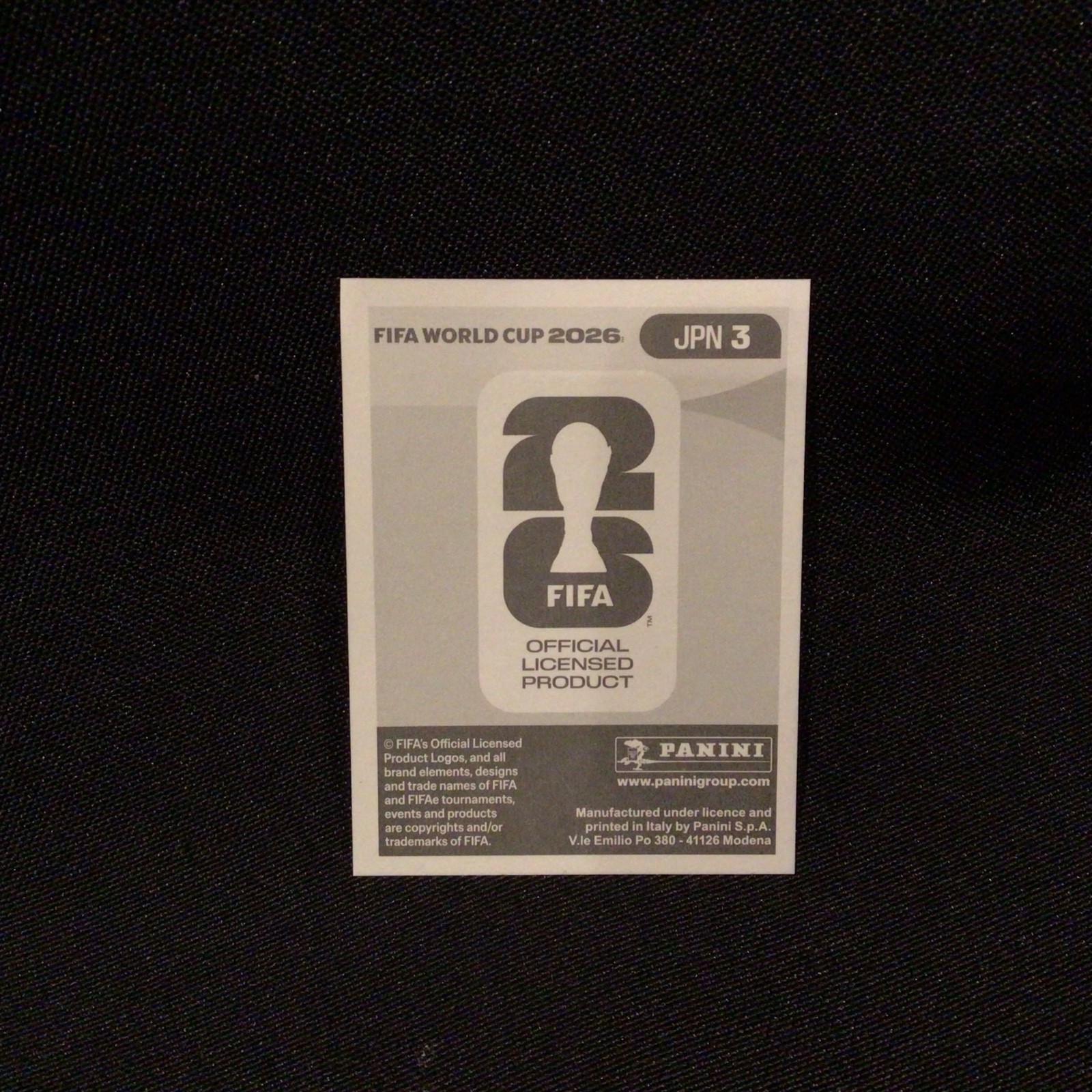 2026 Panini World Cup HENRY HEROKI MOCHIZUKI Purple Border Parallel Sticker JPN3