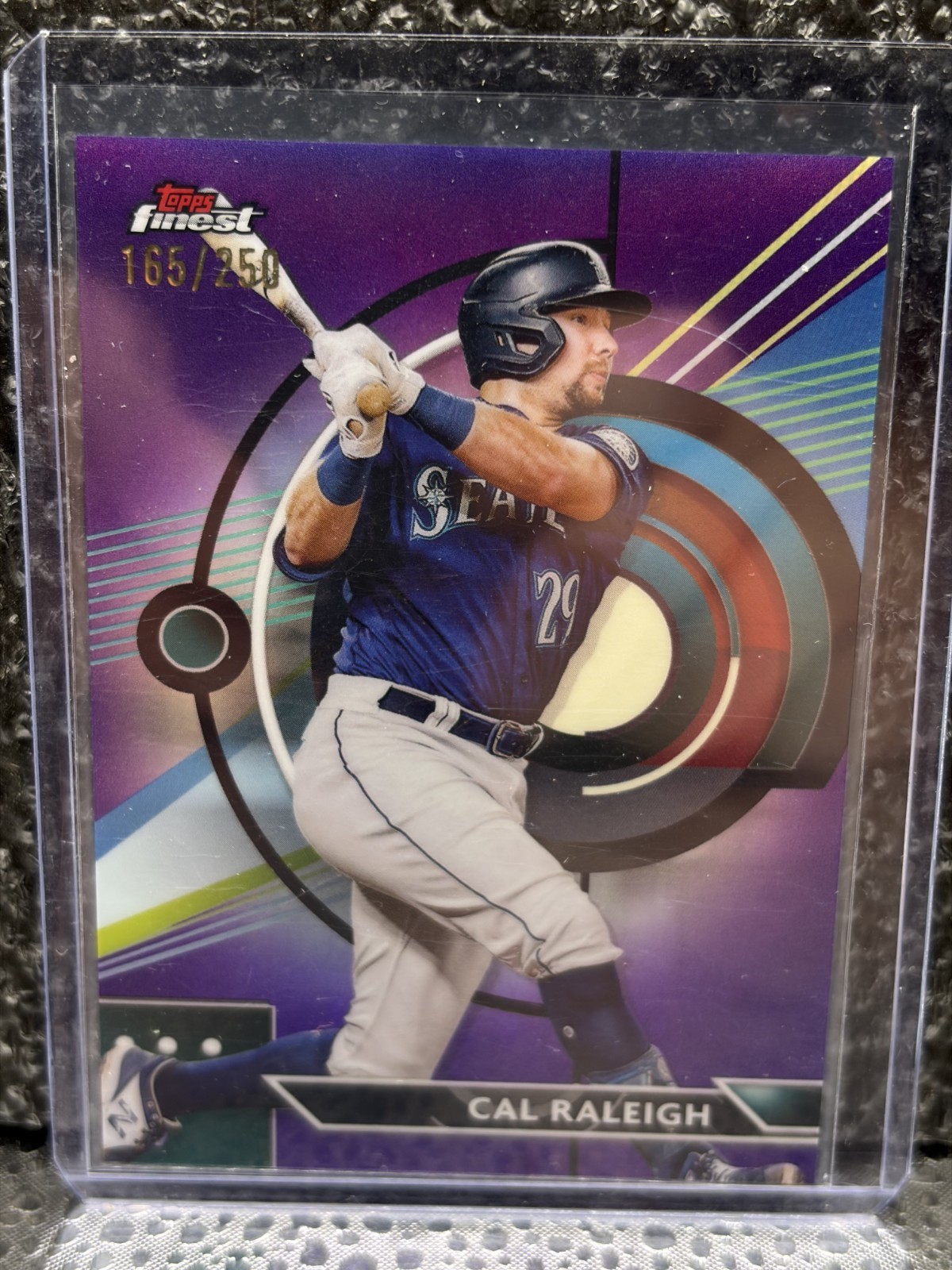 2023 Topps Finest – Cal Raleigh #99 Purple Refractor /250