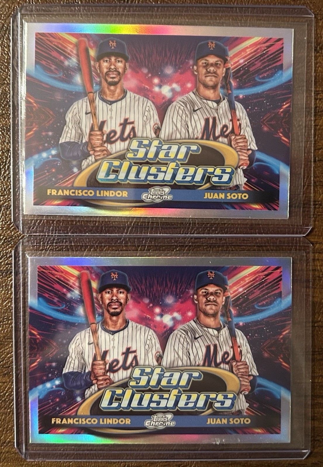 2025 Topps Cosmic Juan Soto And Francisco Lindor Mets Star Clusters Lot Of 2