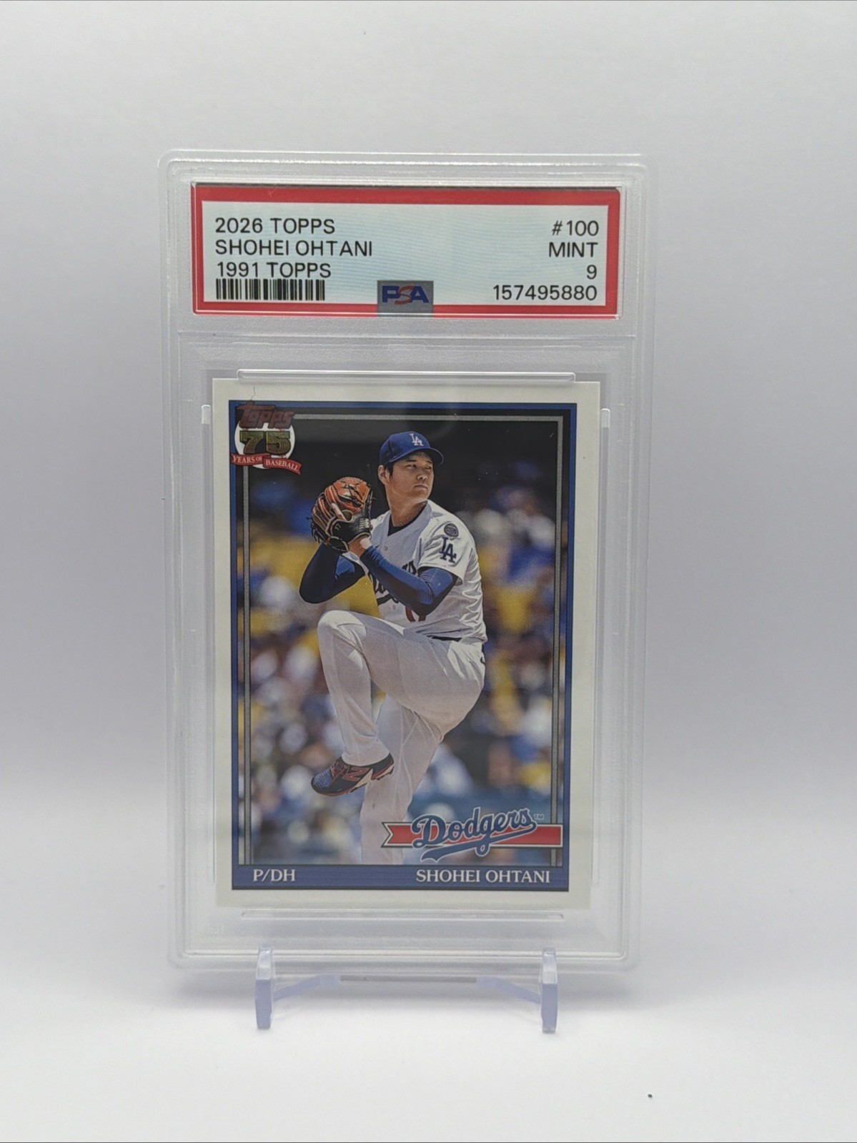 2026 Topps Series 1 #T91-100 Shohei Ohtani Topps 1991 PSA 9
