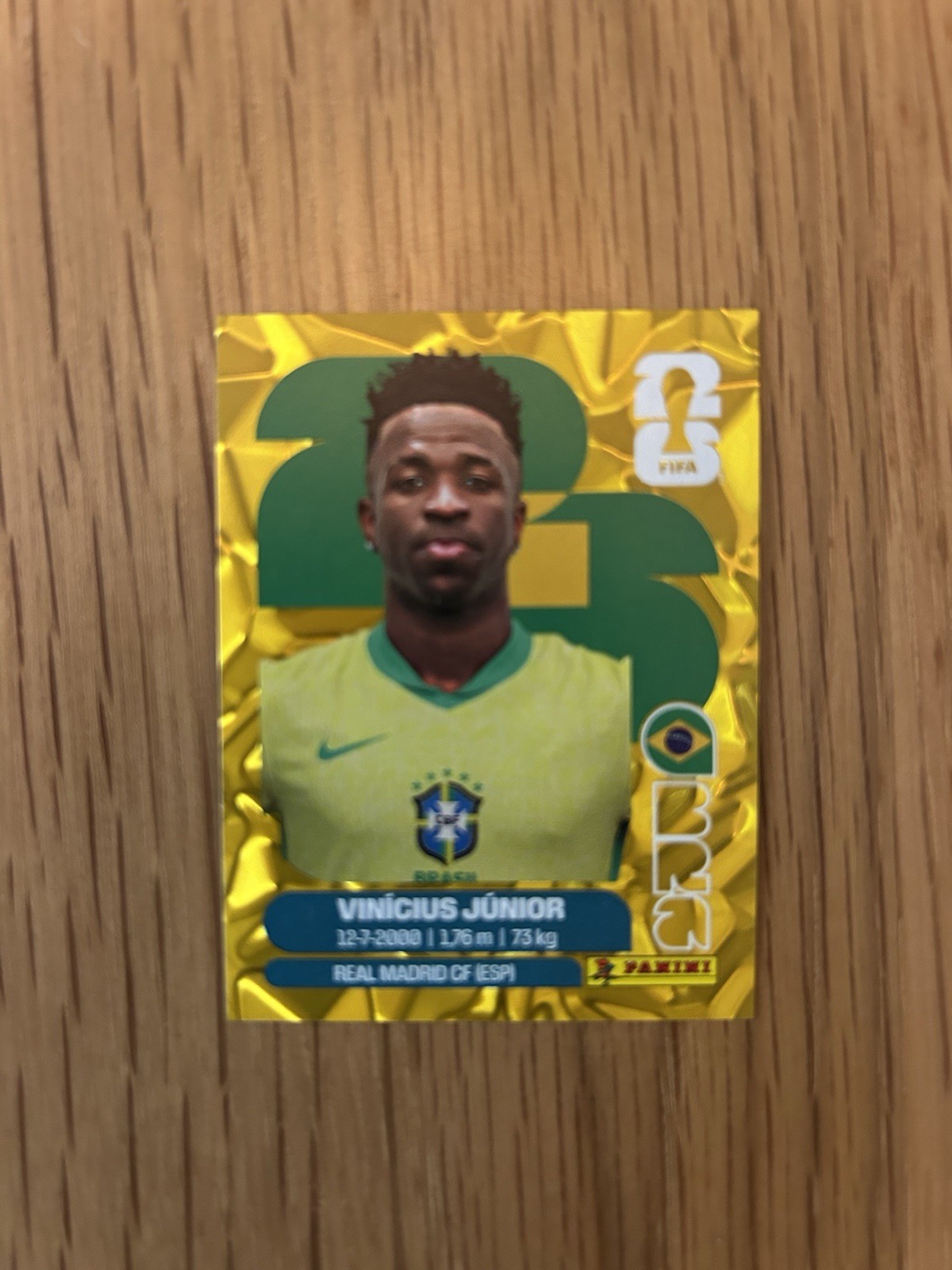 Panini FIFA World Cup 2026 Gold Crumple Stickers Dembele ARG