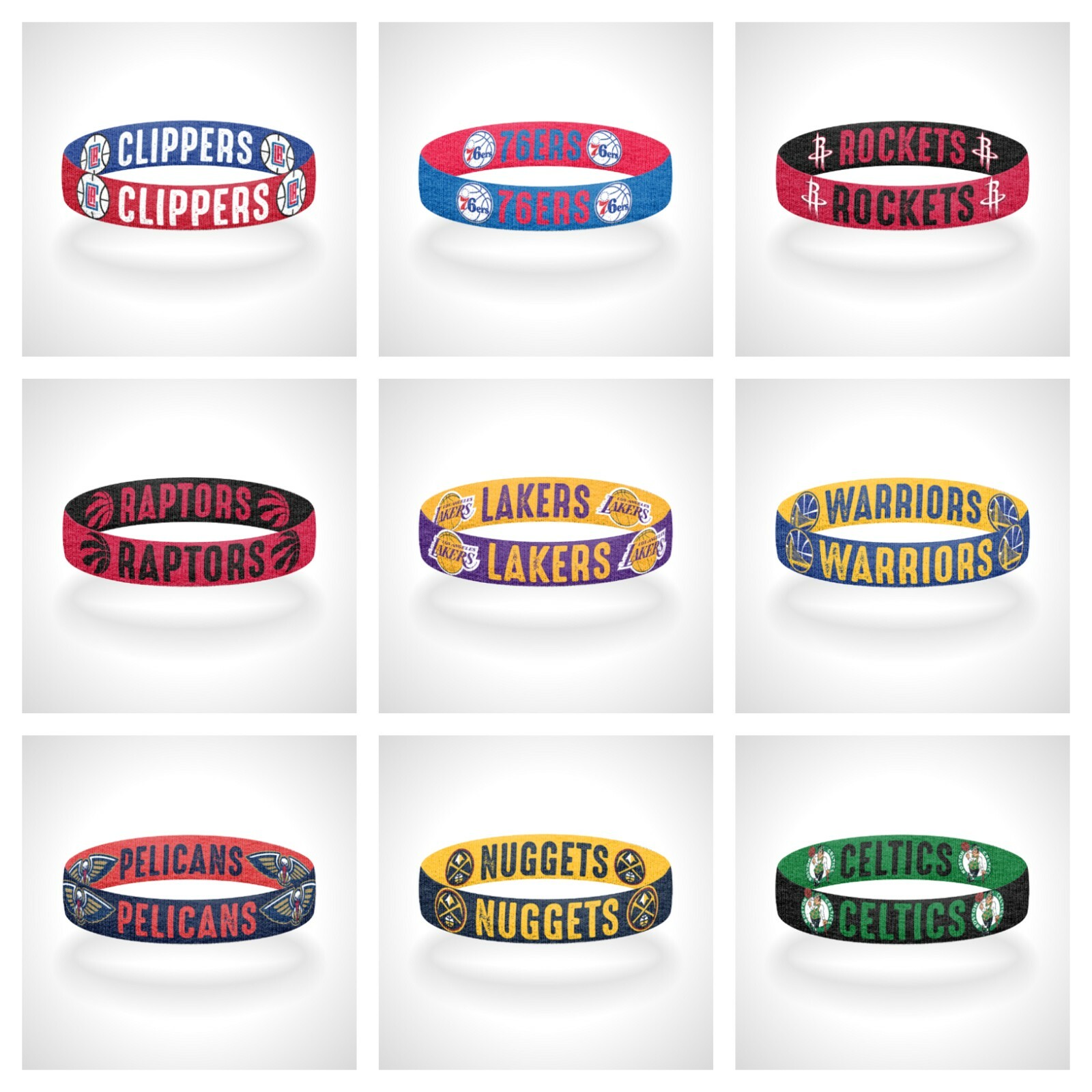 Reversible NBA Team Mascots Bracelet Stretch Bracelet NBA Wristband