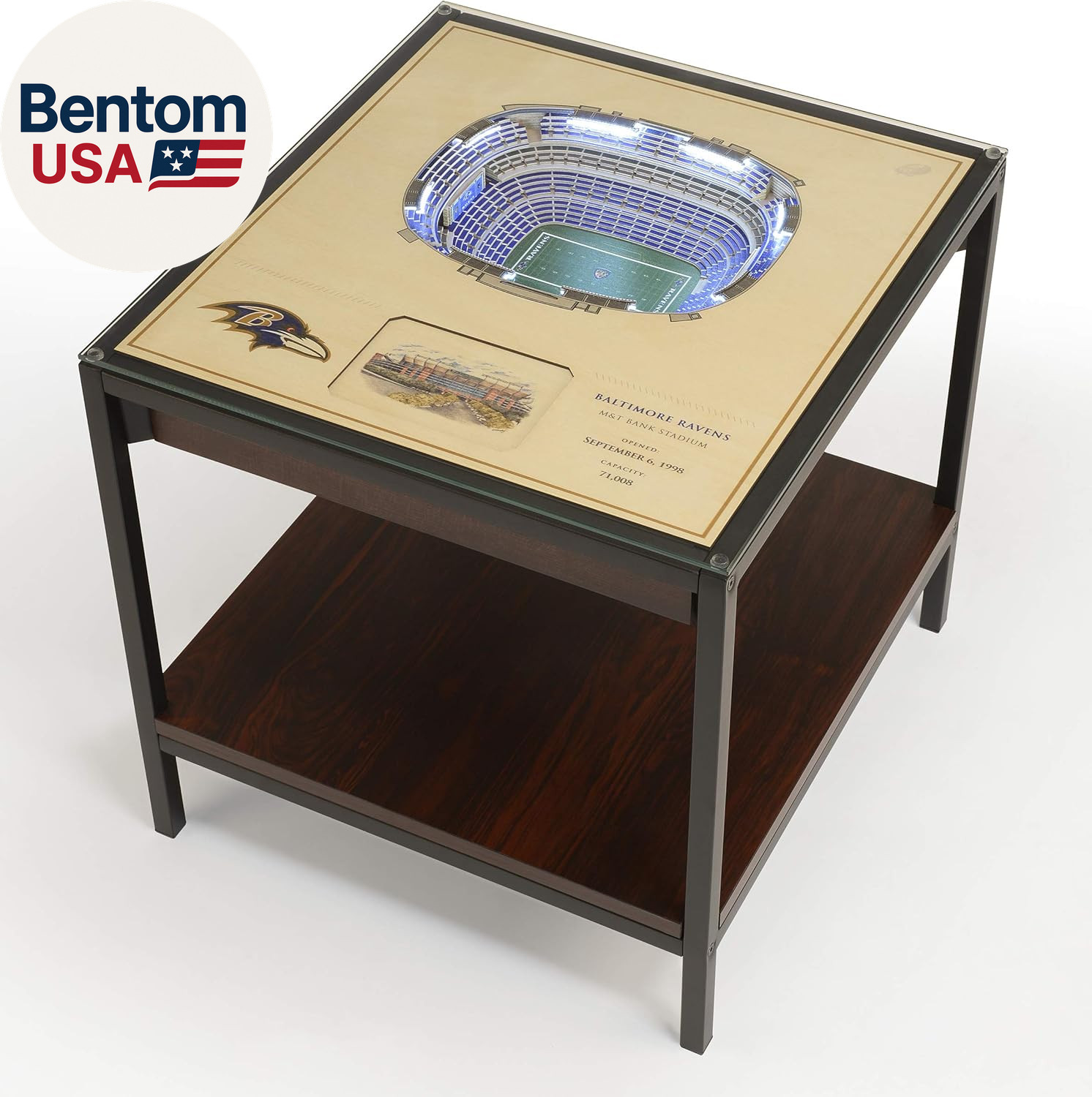 NFL 25-Layer Stadiumviews Lighted End Table